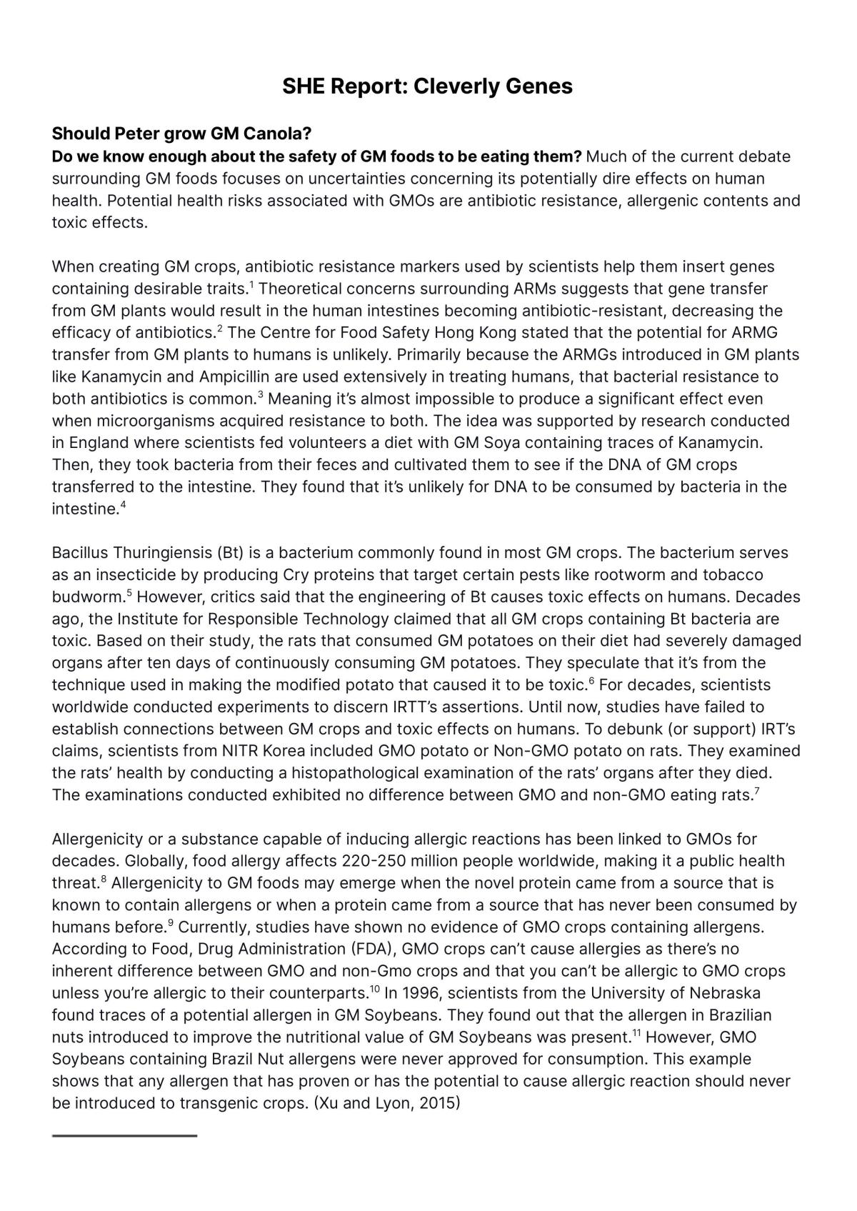 SHE Task : Gene Modification - Page 1