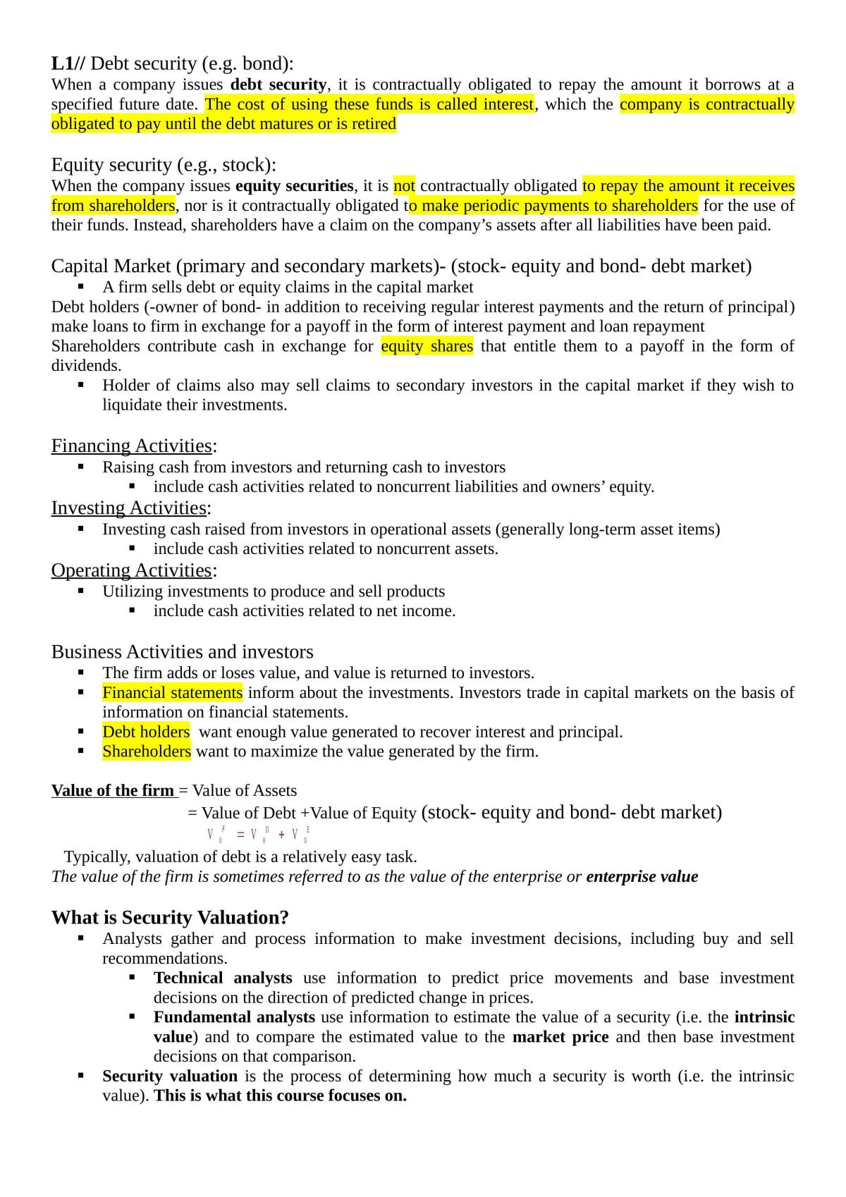 Business Modelling Notes - Page 1