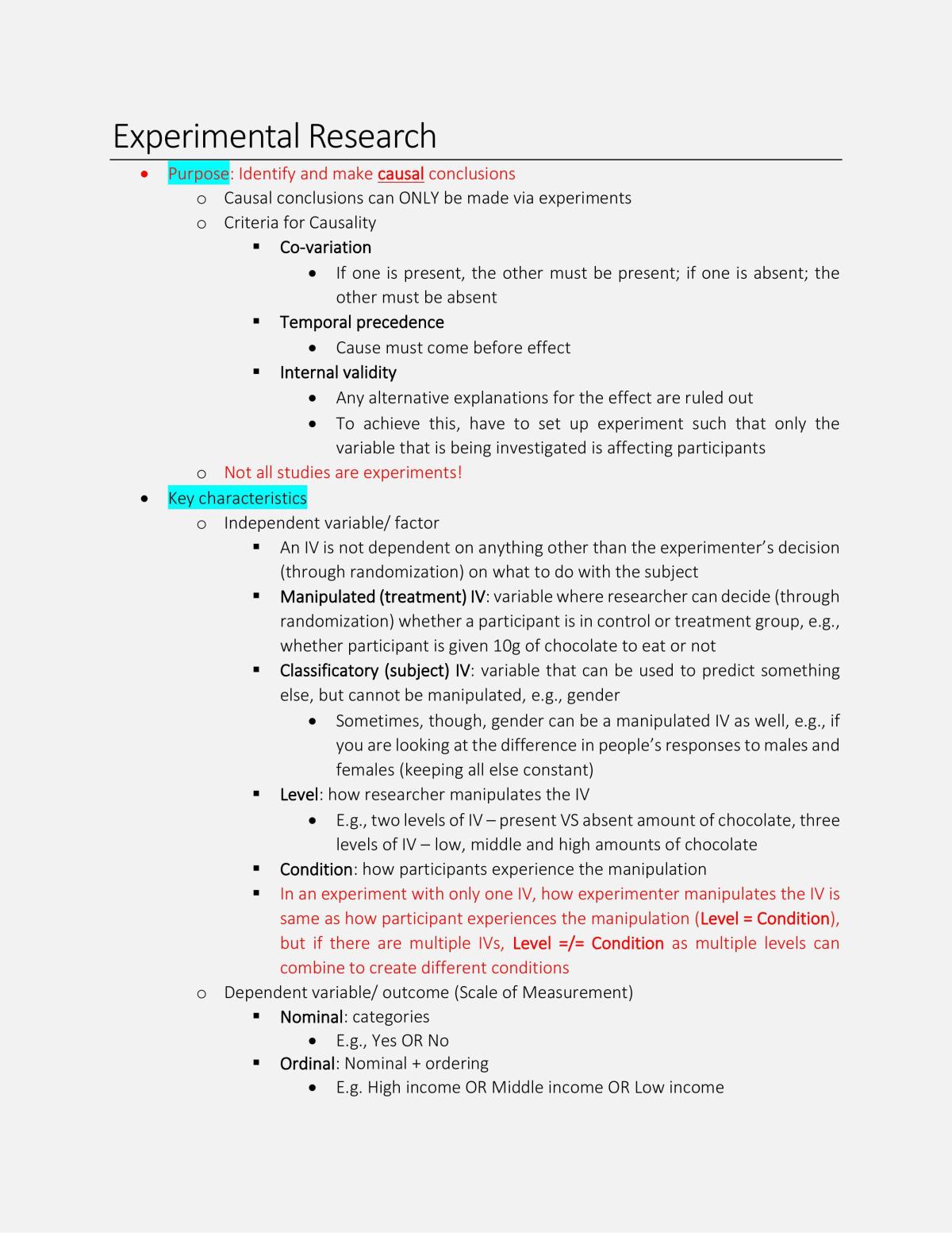 Summary Notes for PL2132 - Page 1