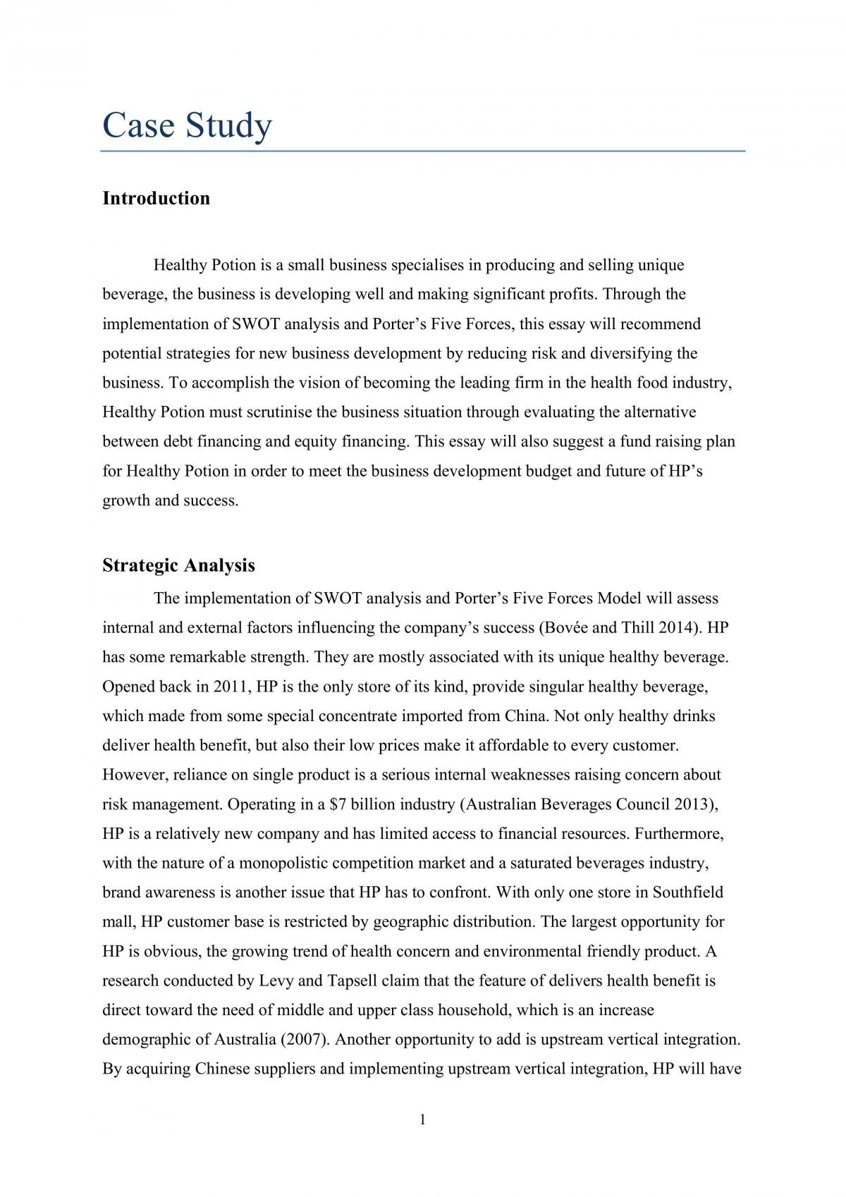 Healthy Potions Case Study - Page 1