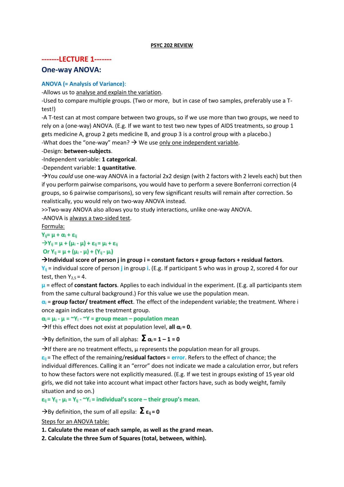 PSYC 202 Review - Page 1