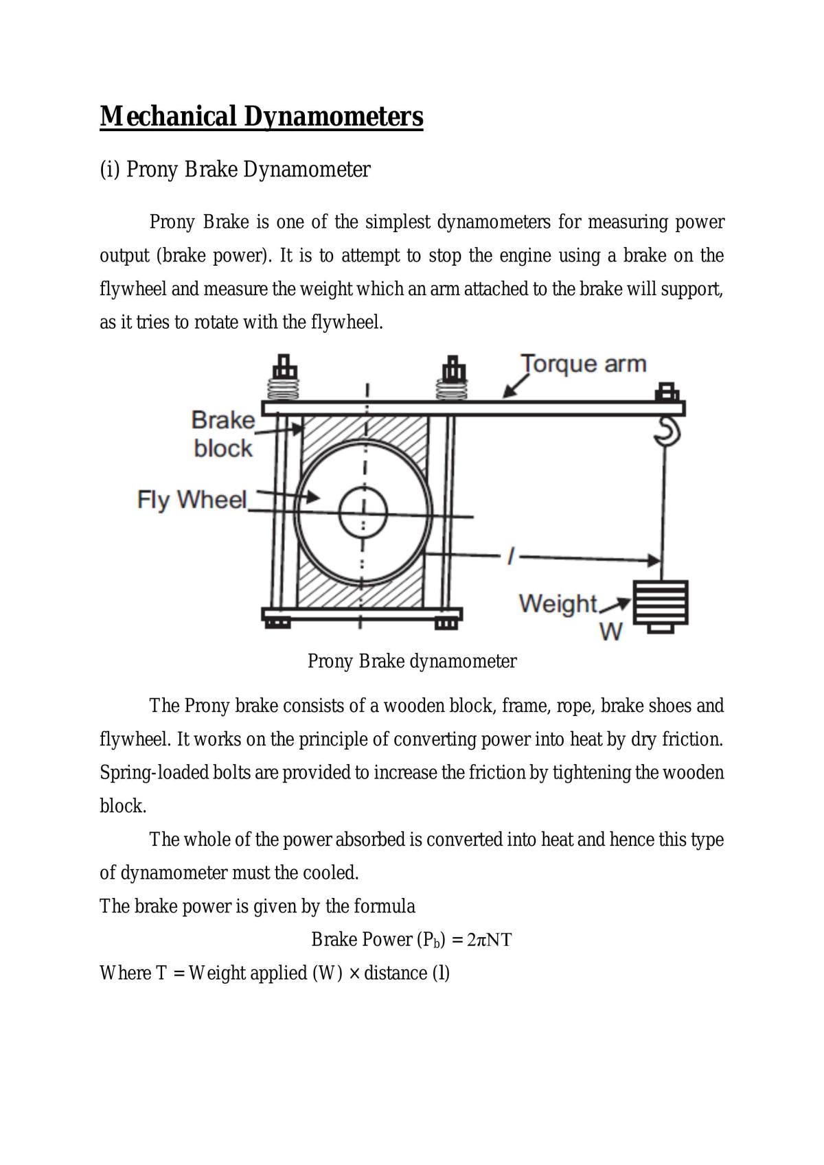 Additional Information of the Three Different Type of Absorption Dynamometer - Page 1