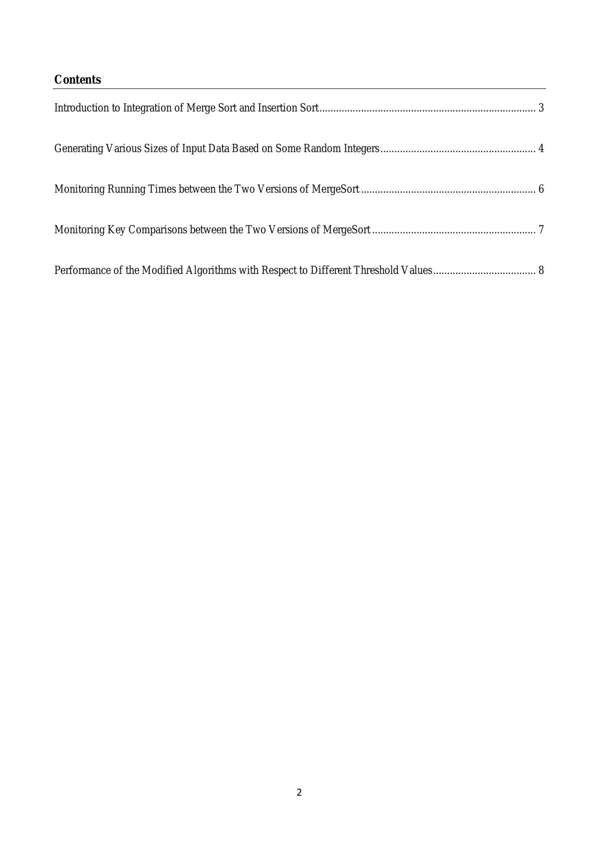 CS2040 Group Project: Integration of Merge Sort and Insertion Sort - Page 1