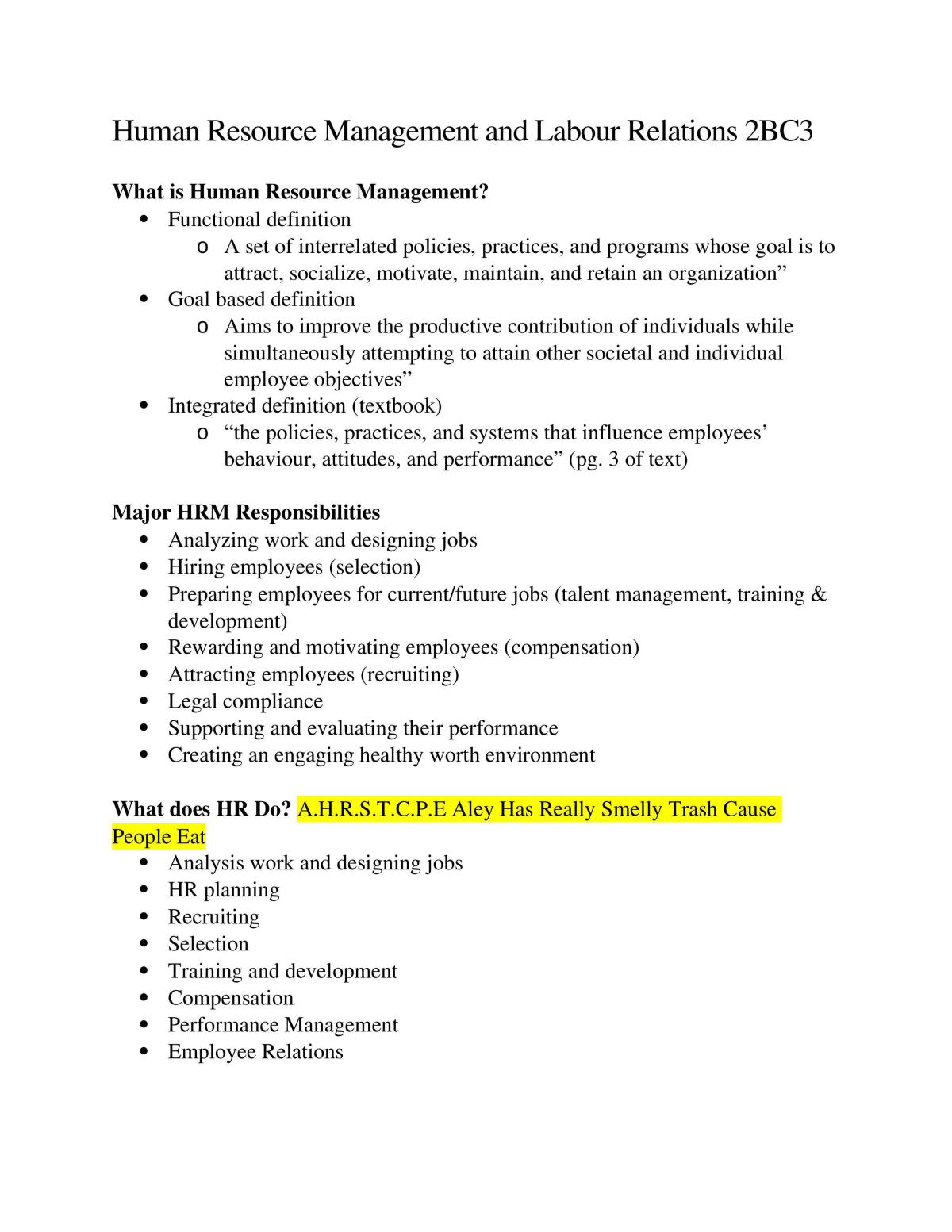 Complete Study Notes - COMM 2BC3 - Page 1