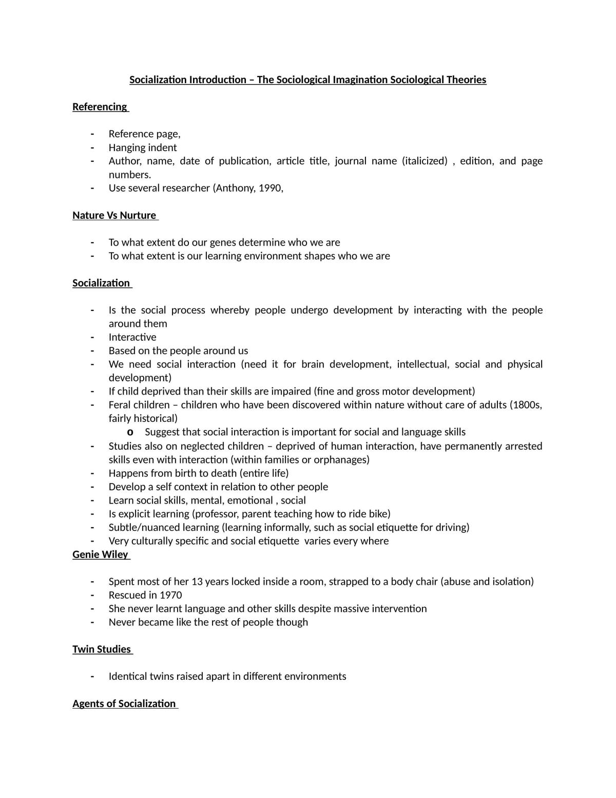 Complete Study Notes - SOC 1A06 - Page 1