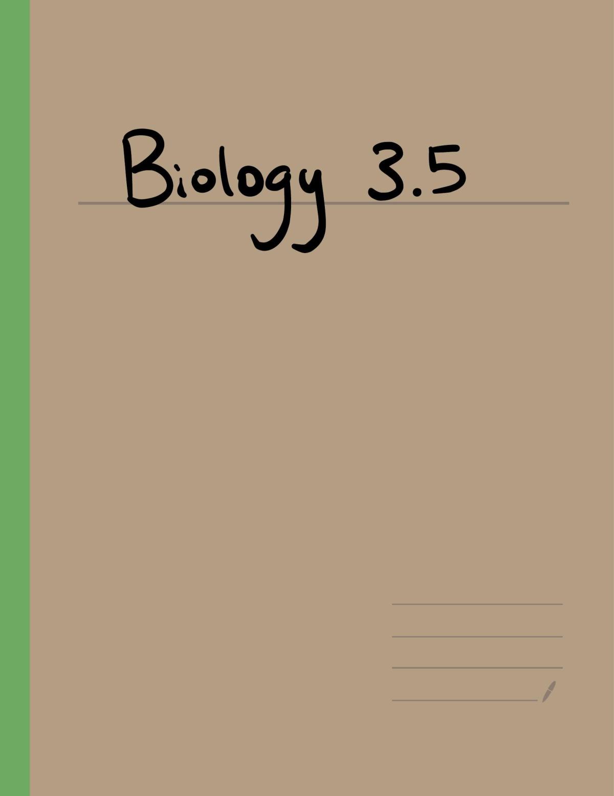 3.5 Biology Speciation - Notes - Page 1