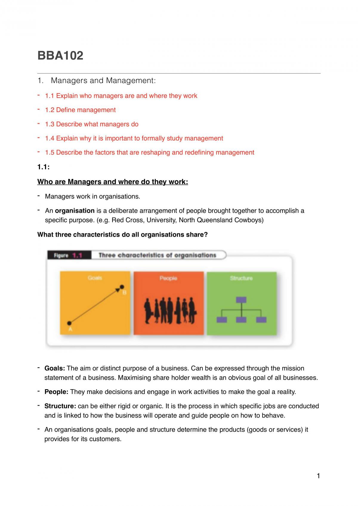 BBA102 Lecture/Class Study Notes - Page 1