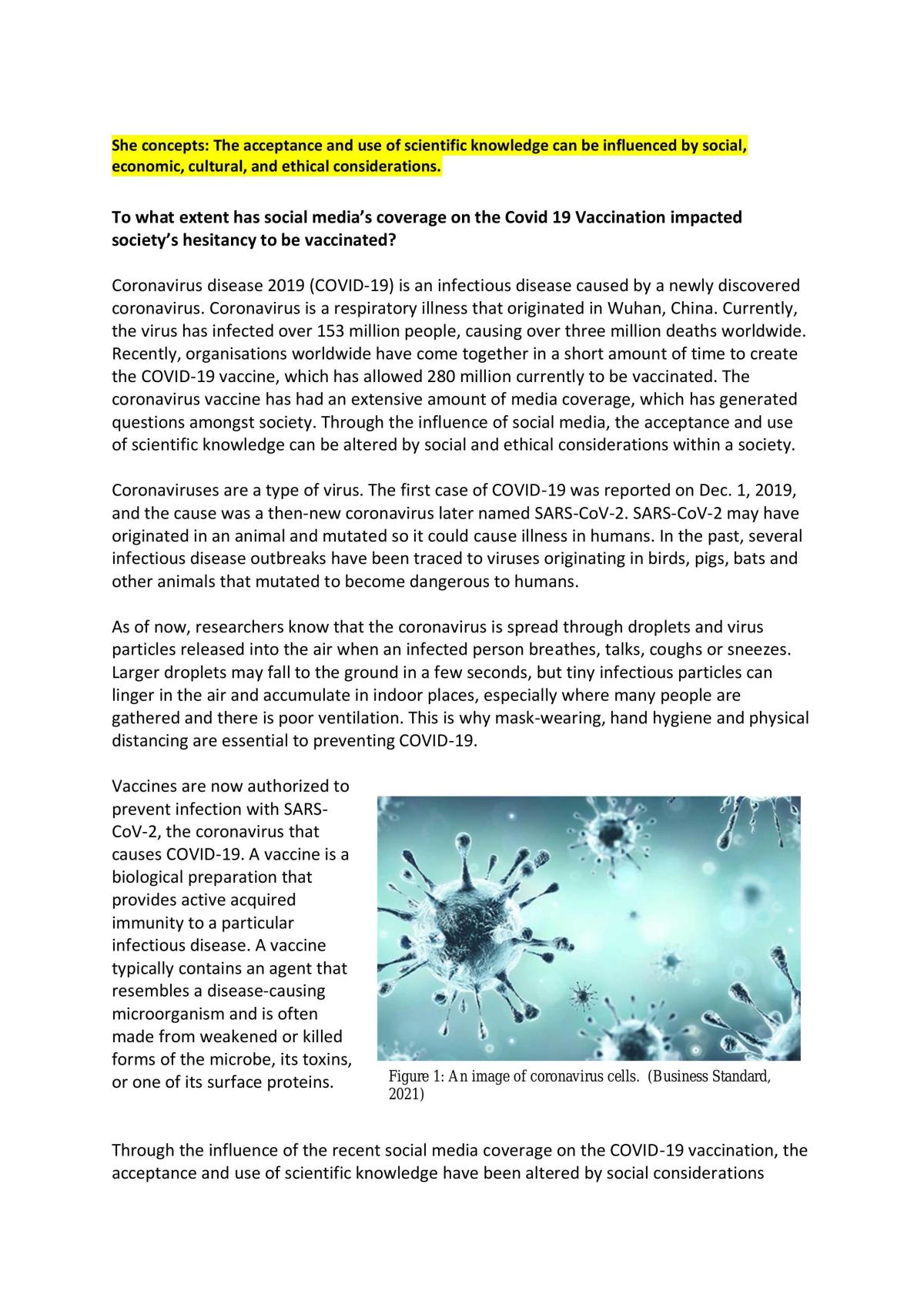 COVID-19 SHE Task - Page 1