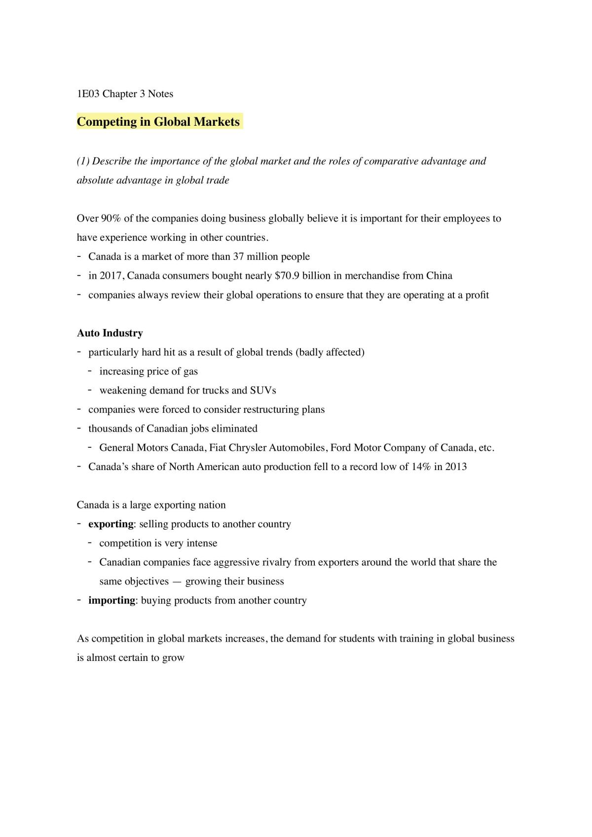Complete Study Notes - COMM 1E03 - Page 1