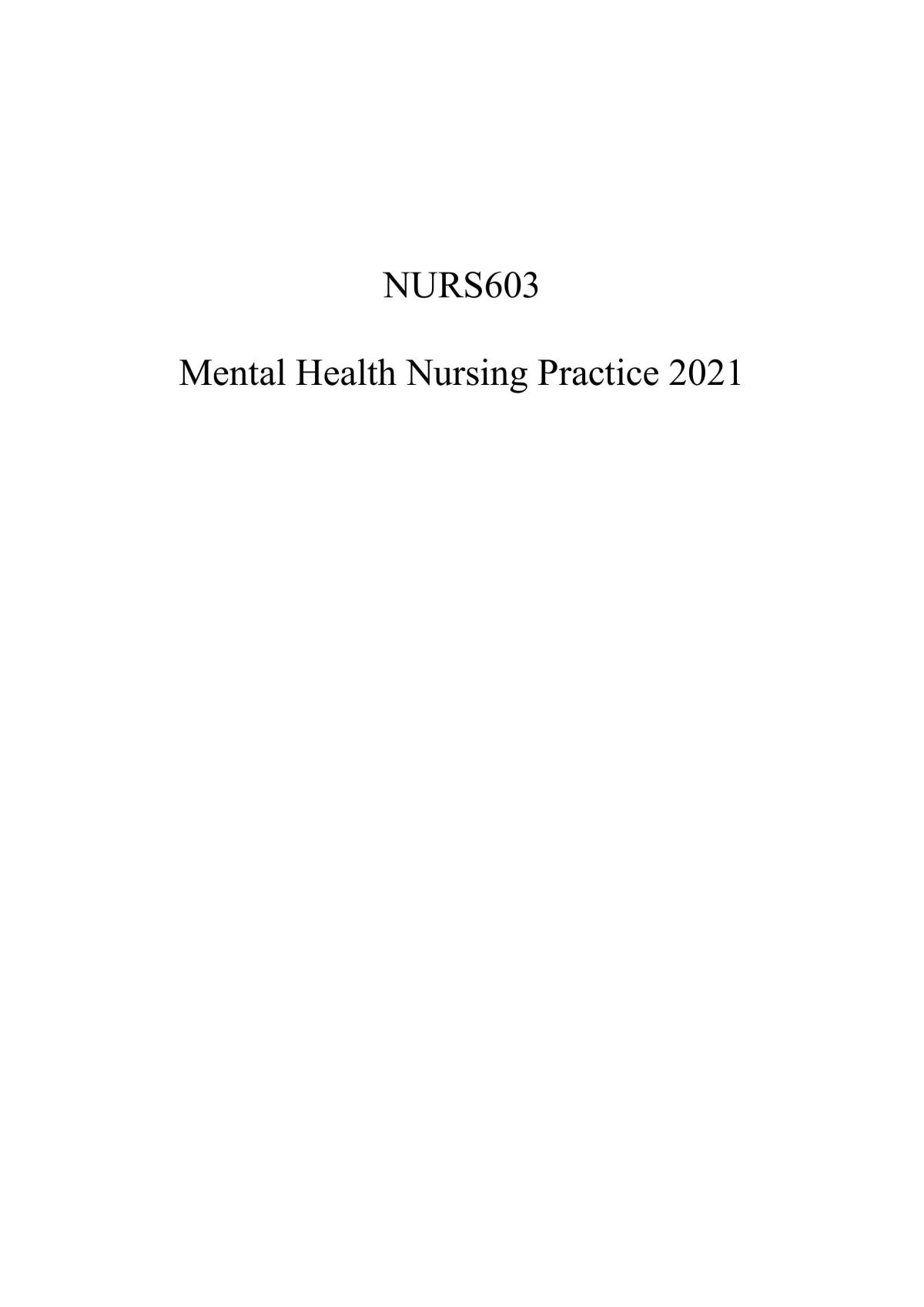 Study Notes for NURS603 - Page 1