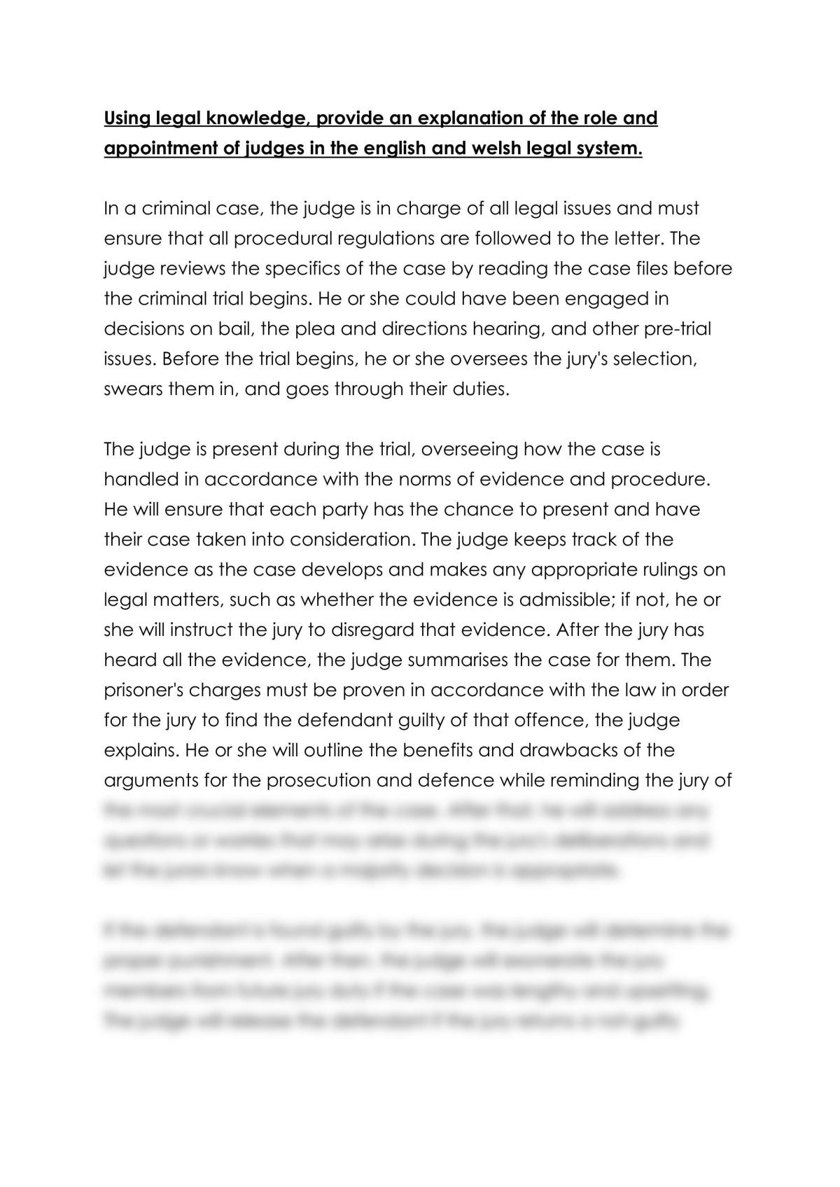 The Role and Appointment of Judges - Page 1