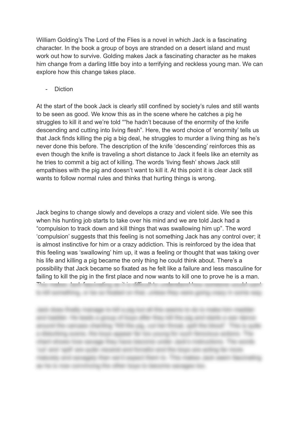 lord of the flies english essay