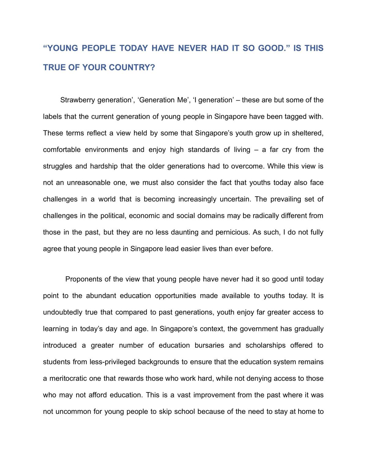 Young People Never Had It So Good - Page 1