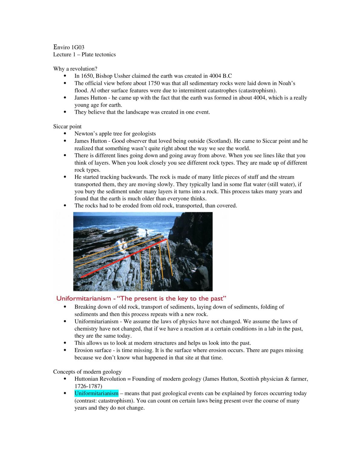 Complete Study Notes - EARTHSC 1G03 - Page 1