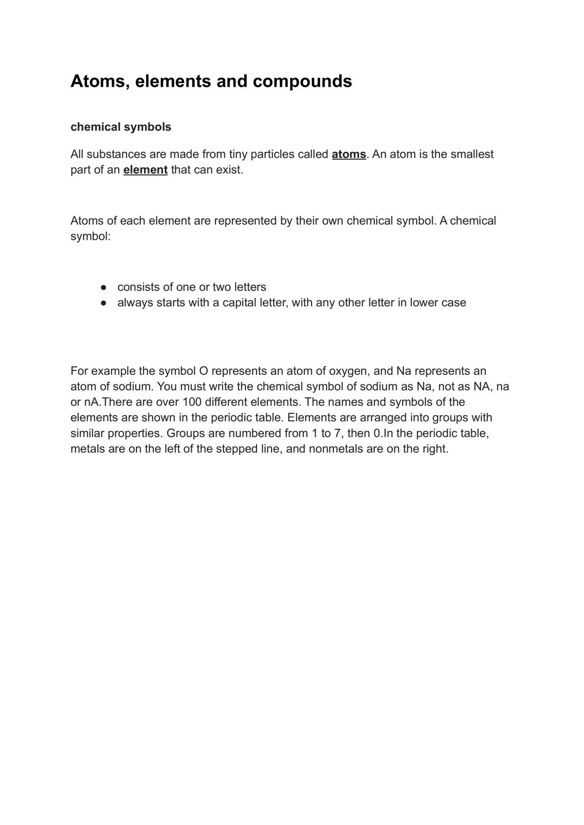 NCEA Chemistry Notes  - Page 1