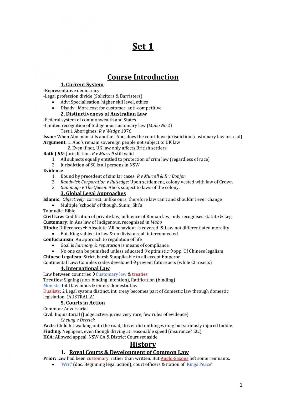 Introducing Law and Justice Notes - Page 1