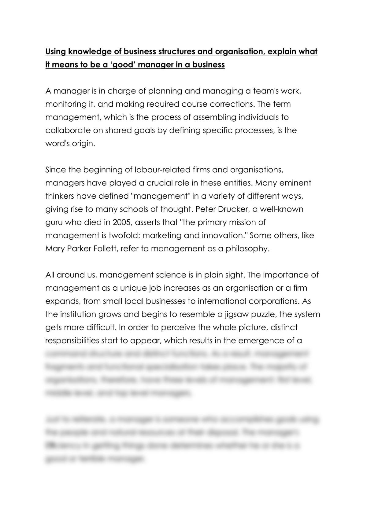 What is a Good Manager? - Page 1