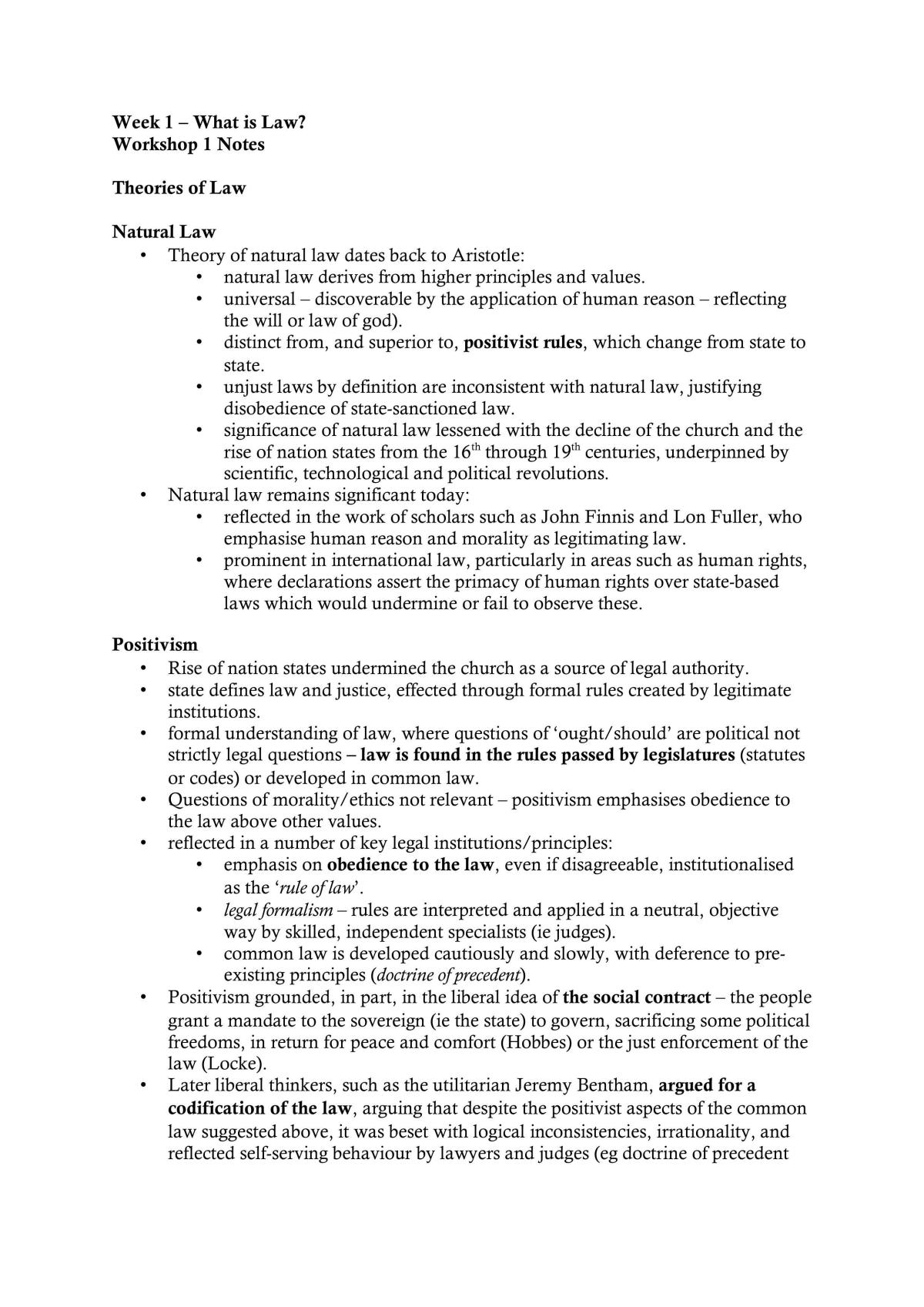 Foundations of Law Notes - Page 1