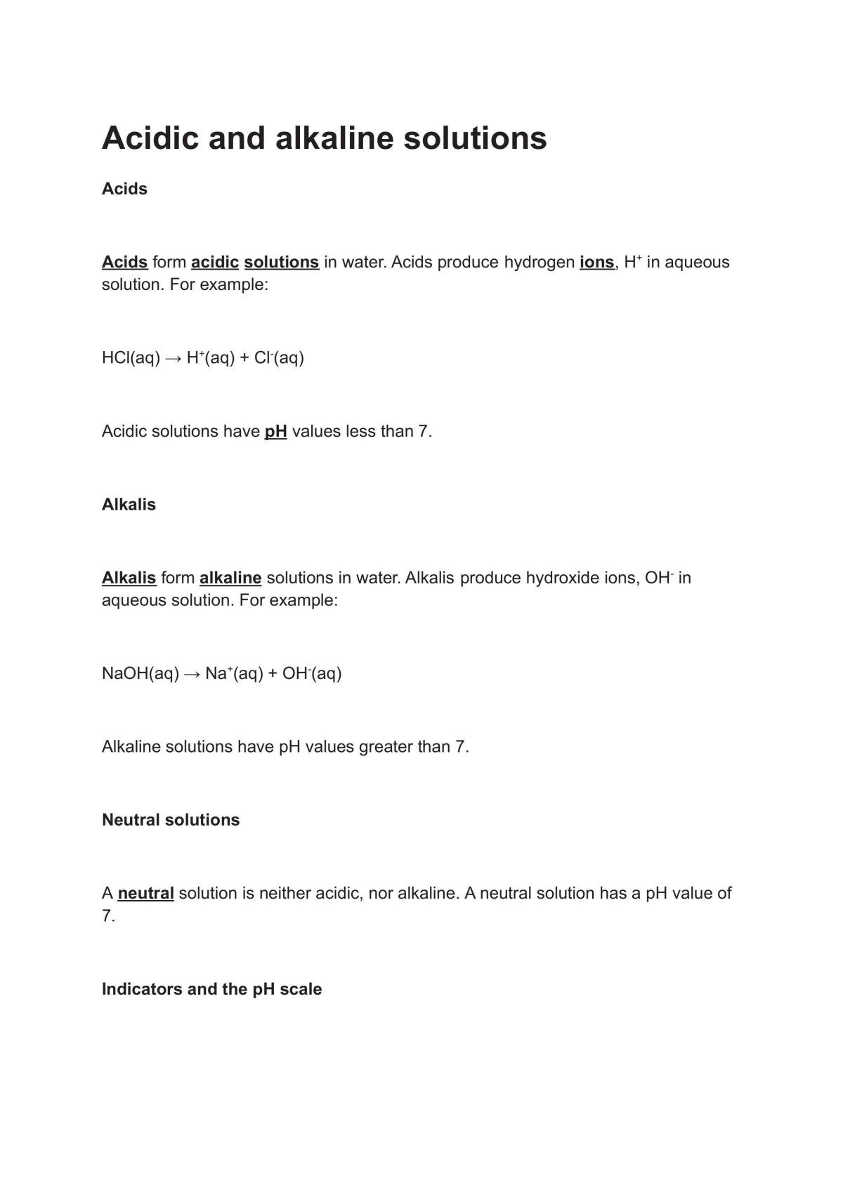 NCEA Level 2 Complete Chemistry Study Notes - Page 1