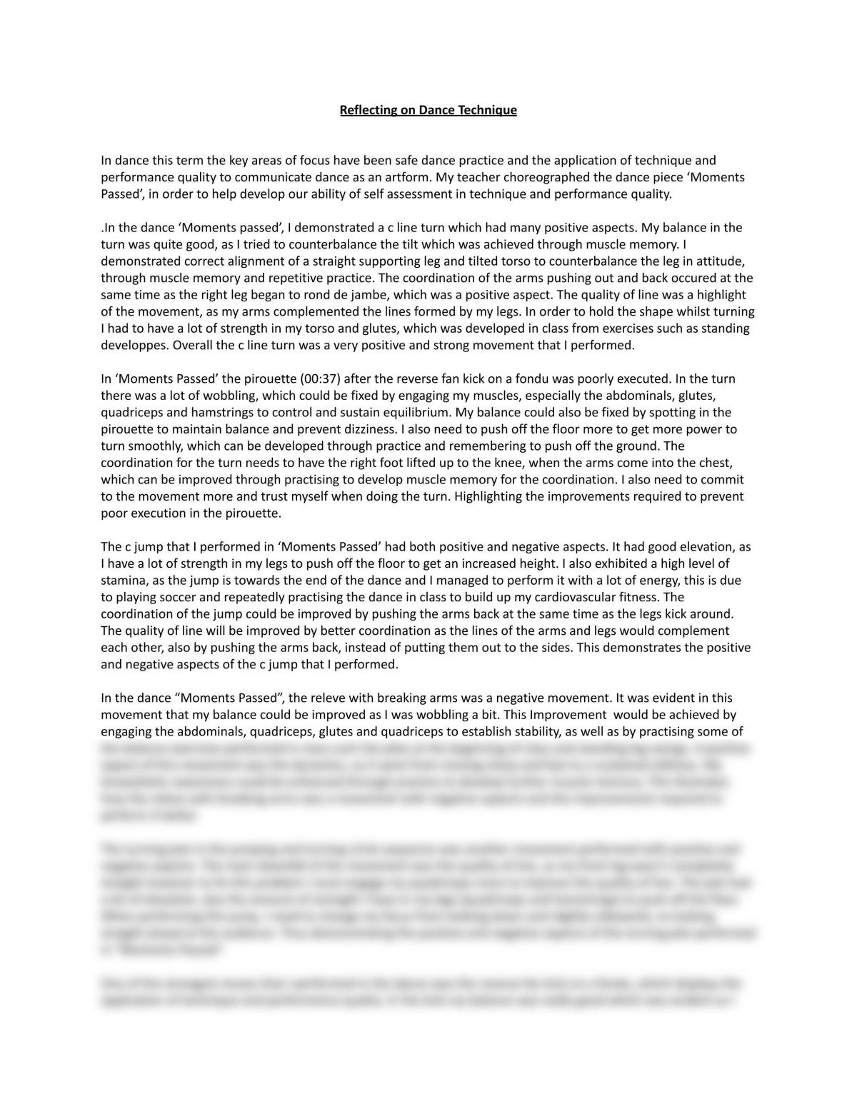 HSC Core Performance Essay - Page 1
