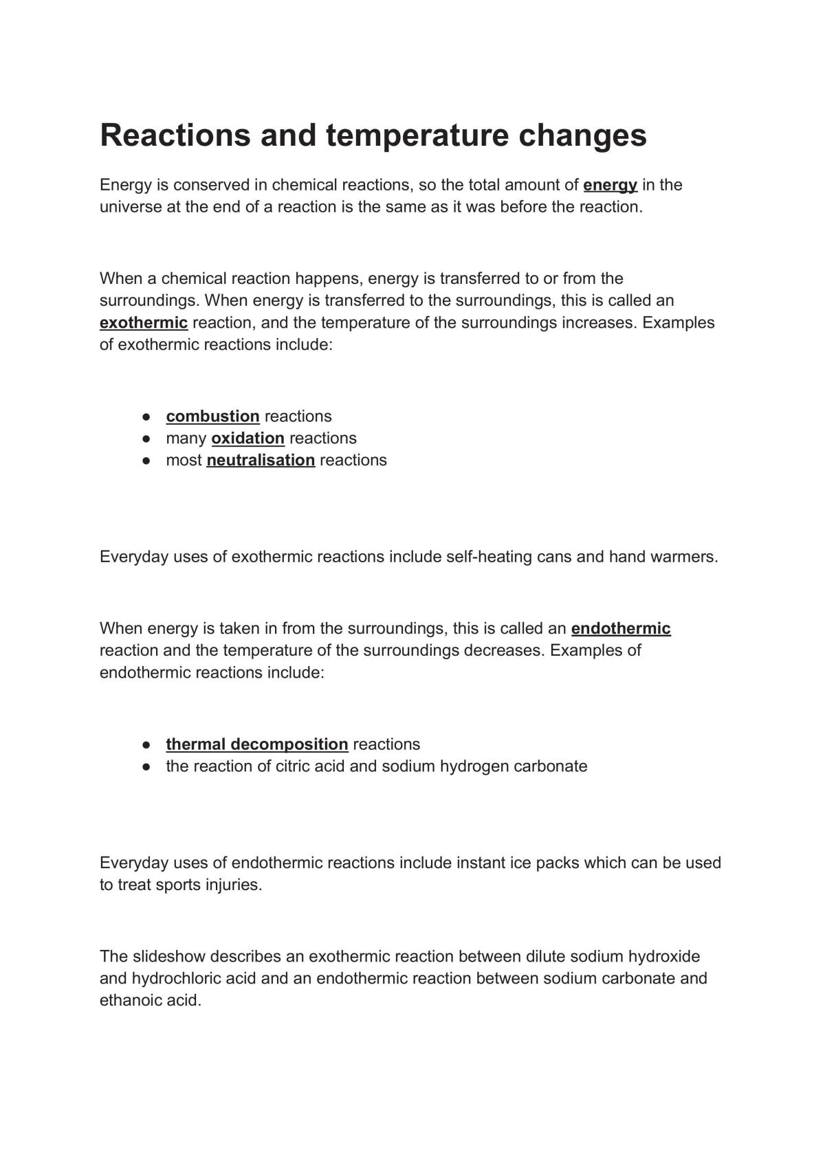 NCEA Level 2 Chemistry Complete Study Notes  - Page 1