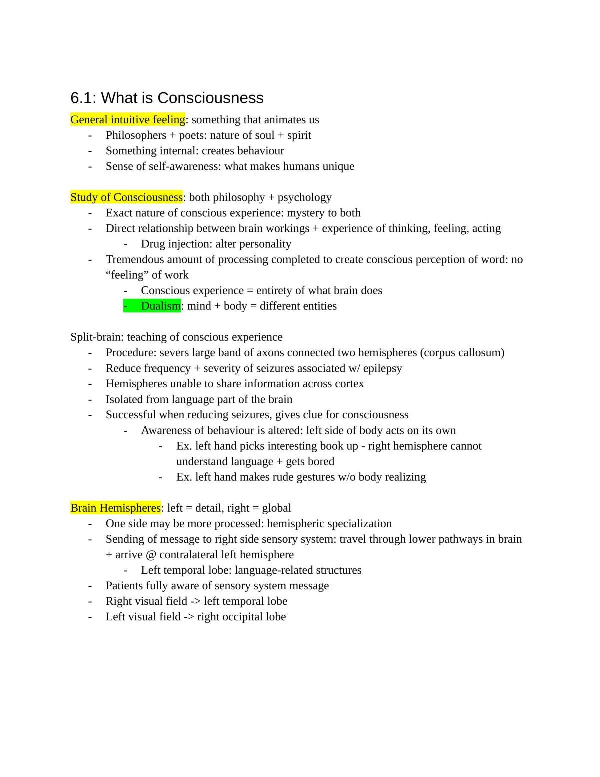 Complete Study Notes - PSYA01H3 - Page 1