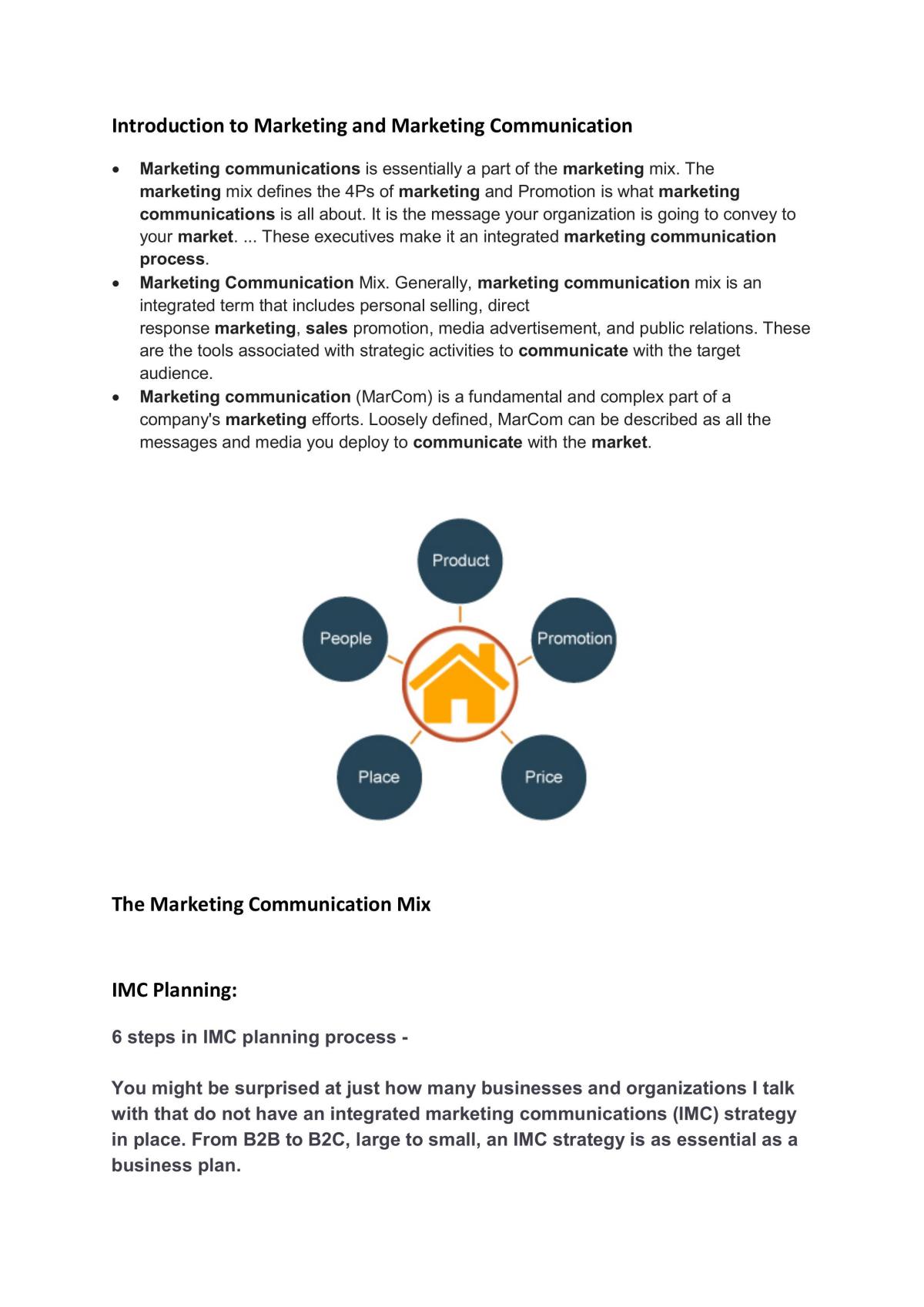 Integrated Marketing Communication Notes - Page 1