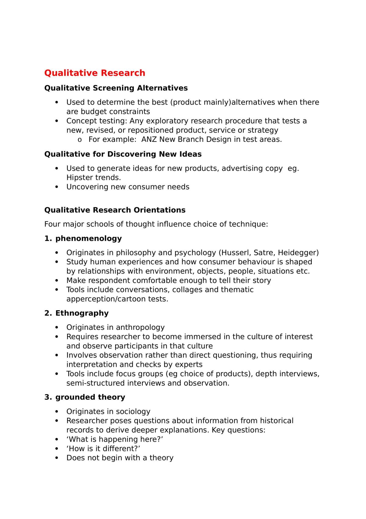 Marketing Research Analysis Notes - Page 1