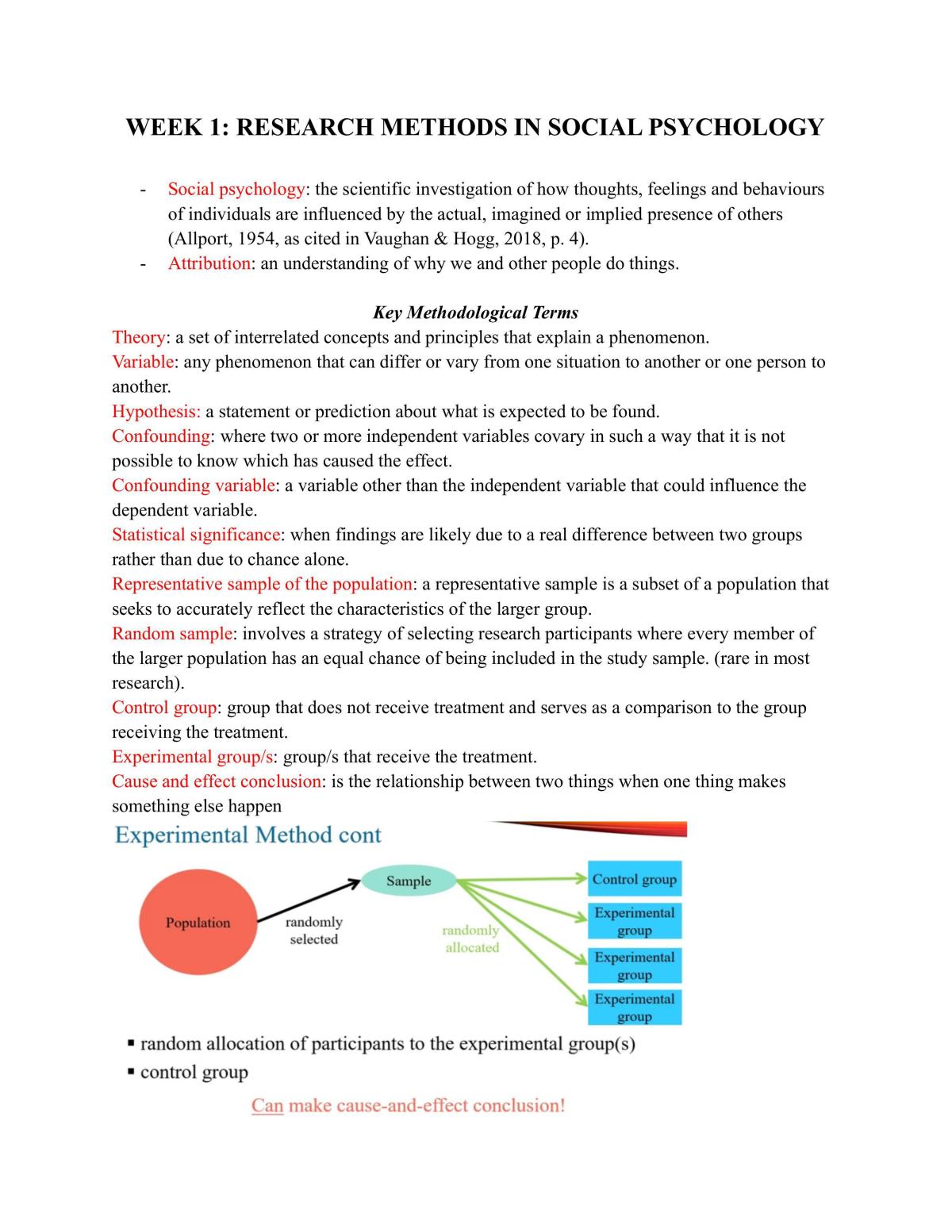 PSY204 Social Psychology Complete Course Notes - Page 1
