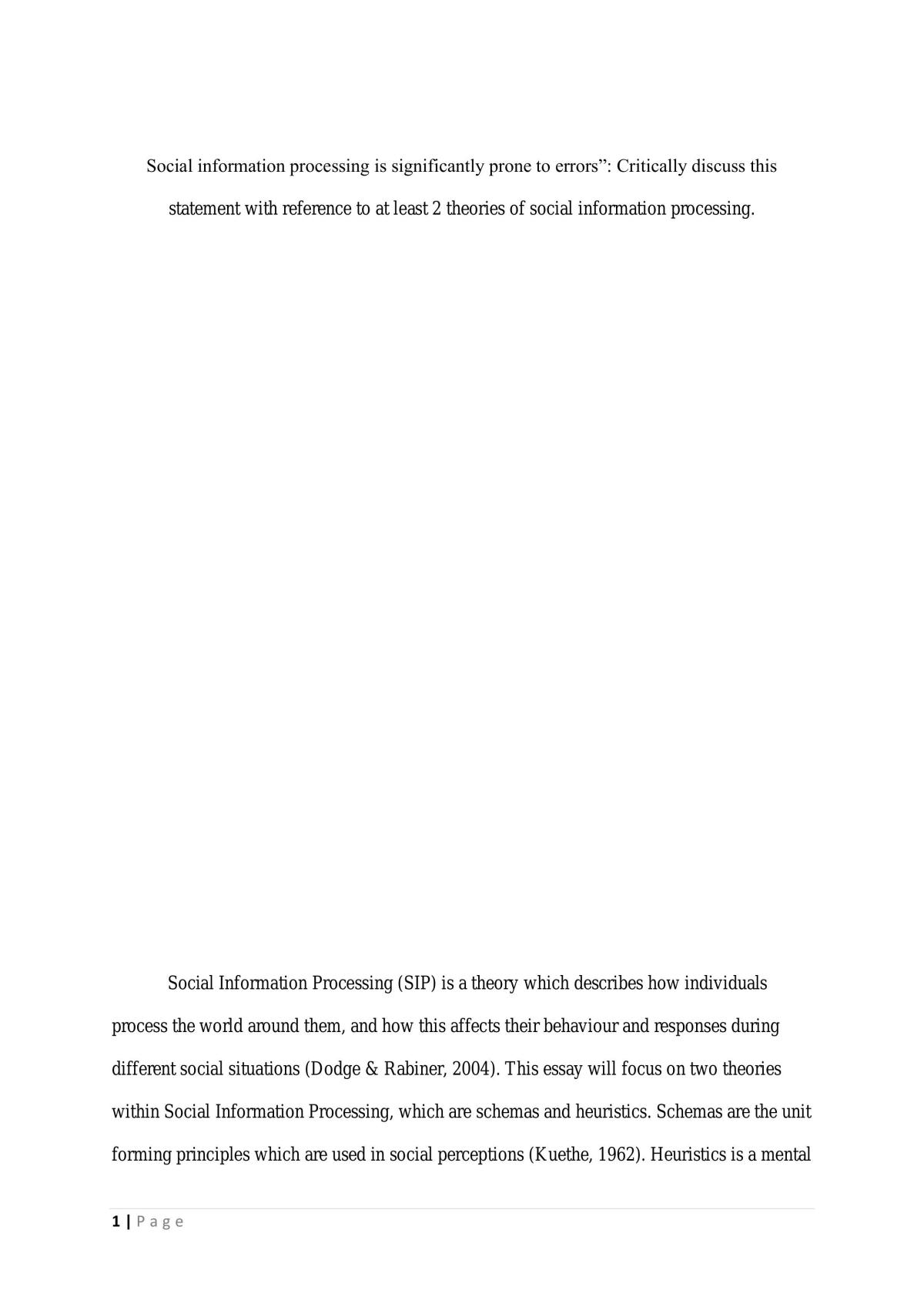 Social Information Processing - Page 1