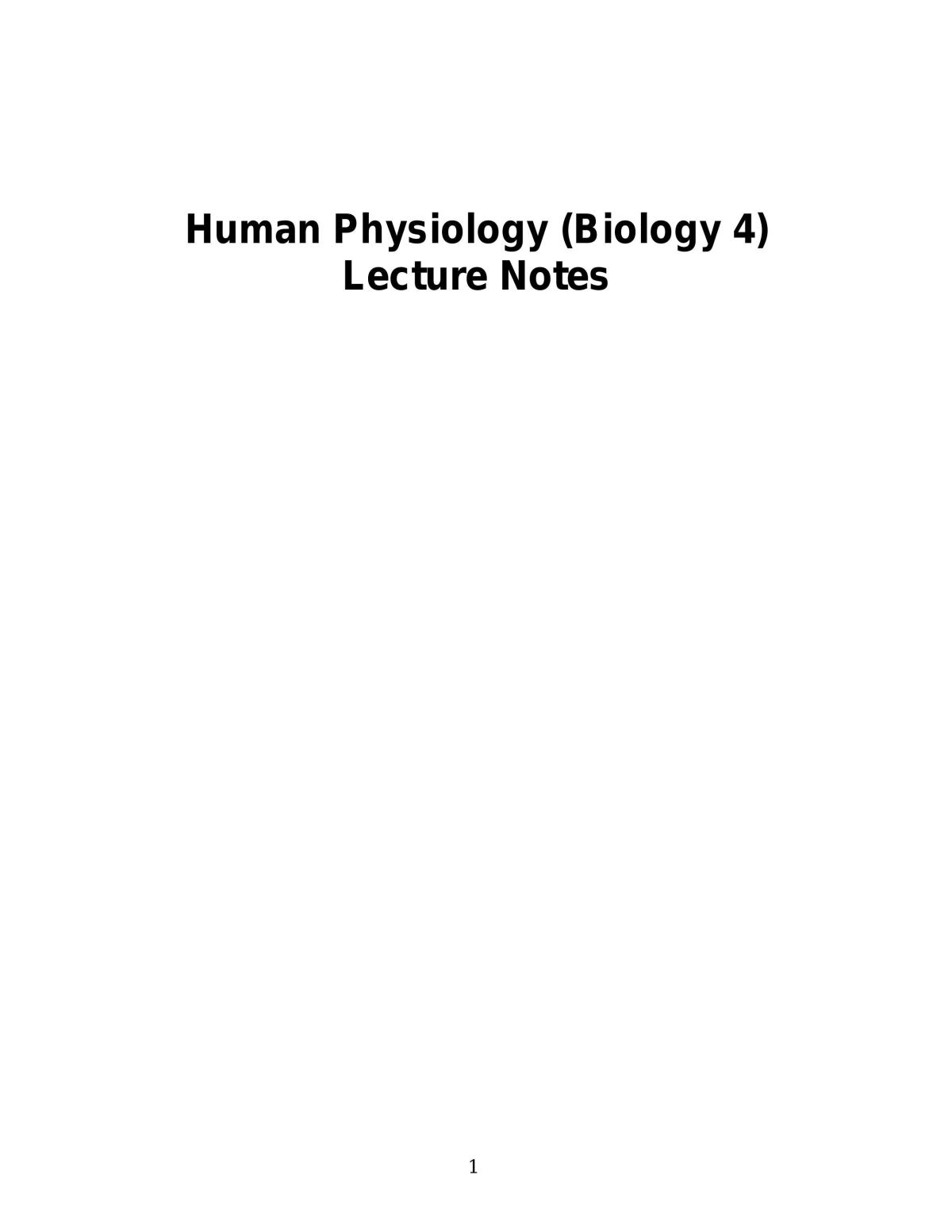Human Physiology - Page 1