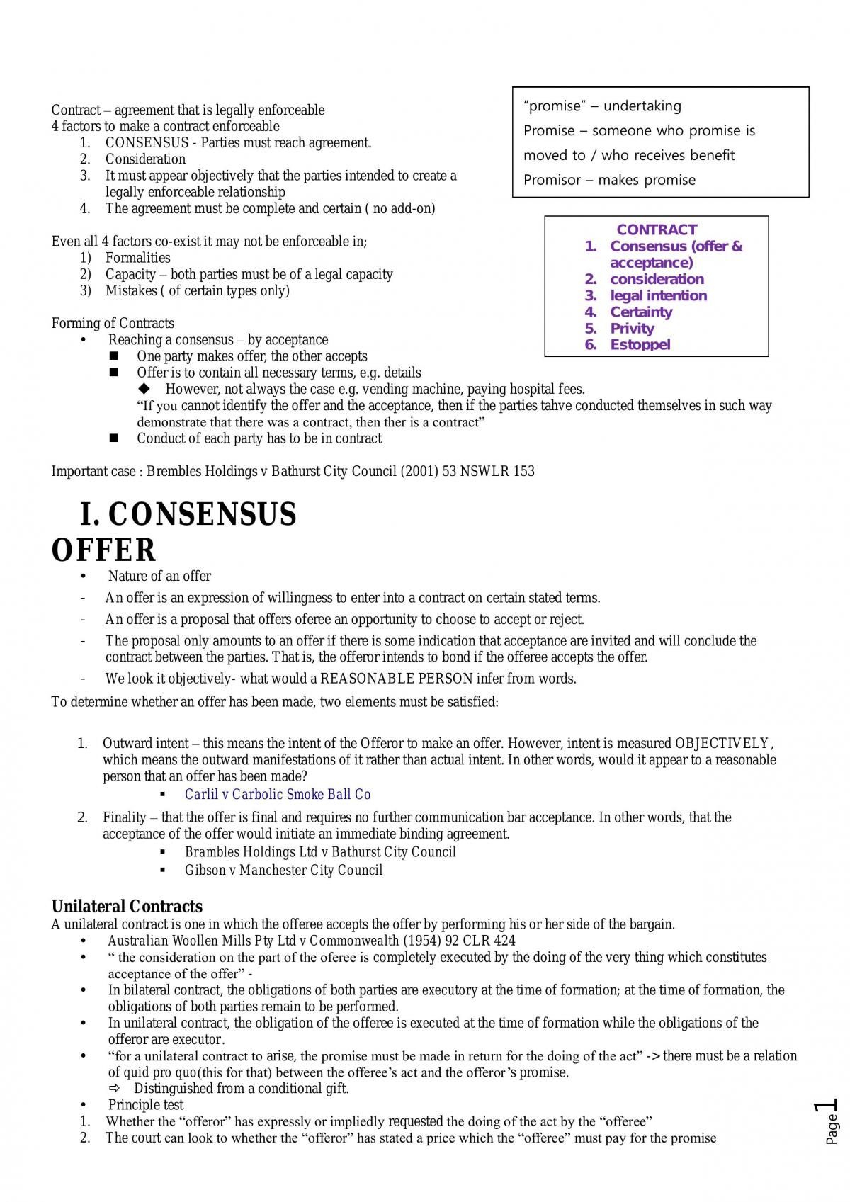 Contracts 1 Notes - Page 1