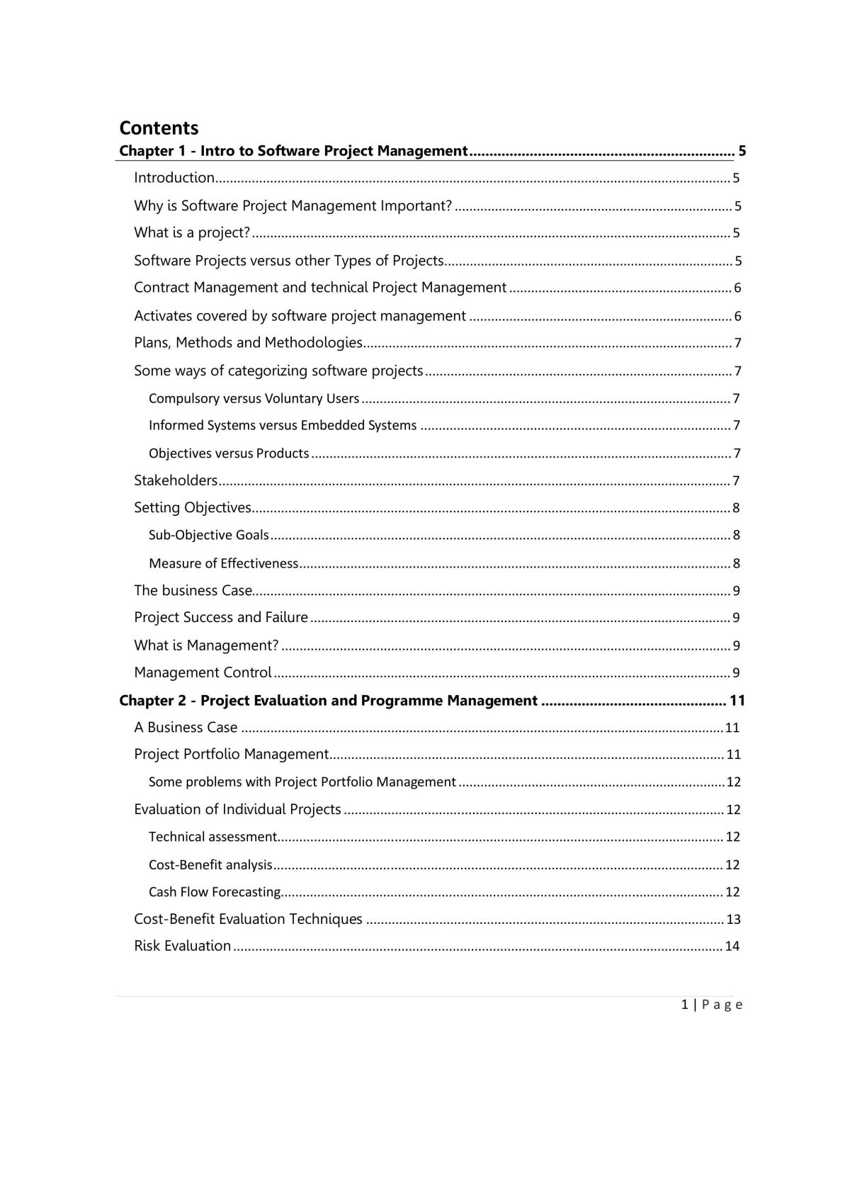 Bachelor of Science Honours in Computing Course Notes - Page 1