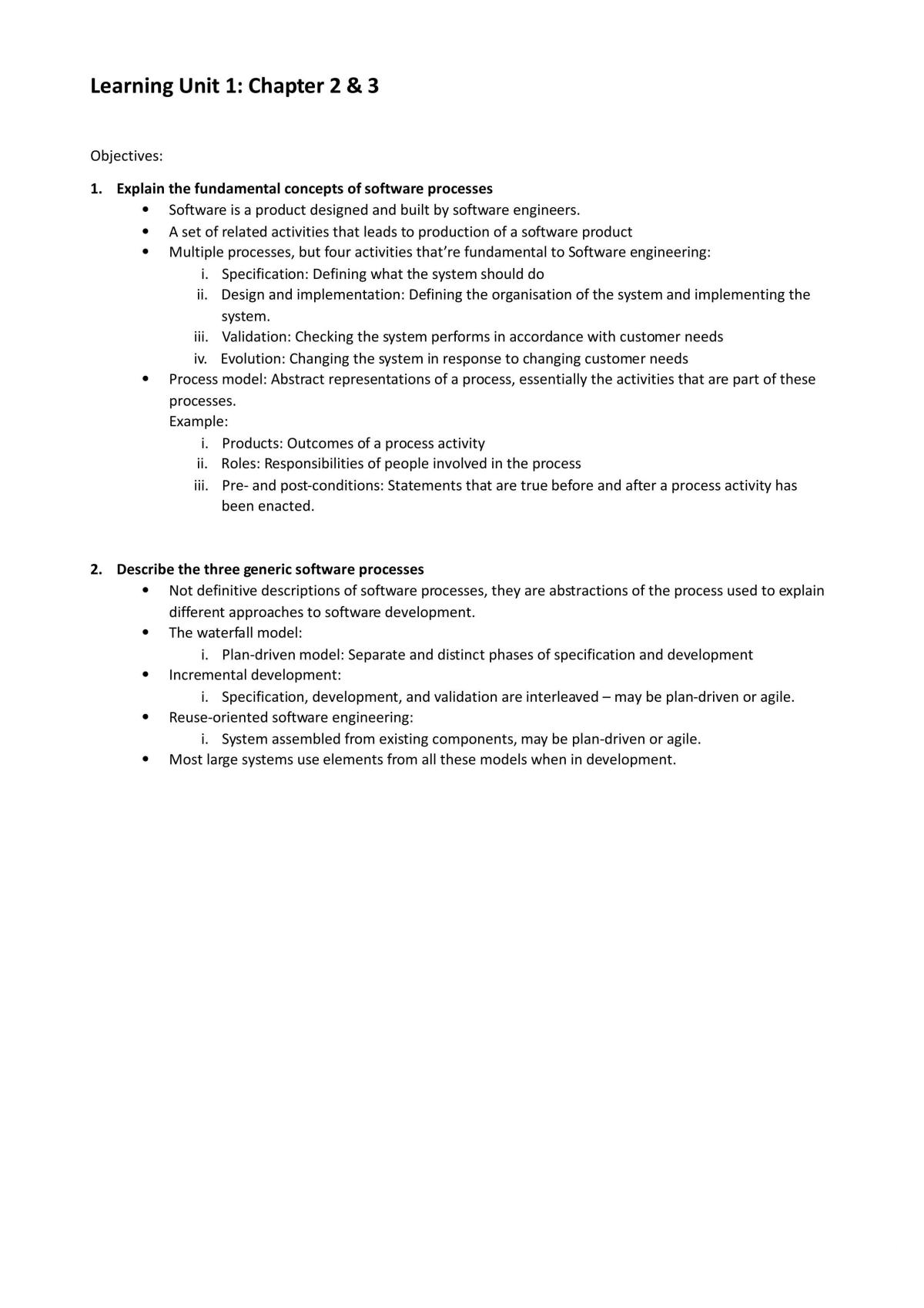 Advanced Systems Development Study Notes for Semester 1 - Page 1