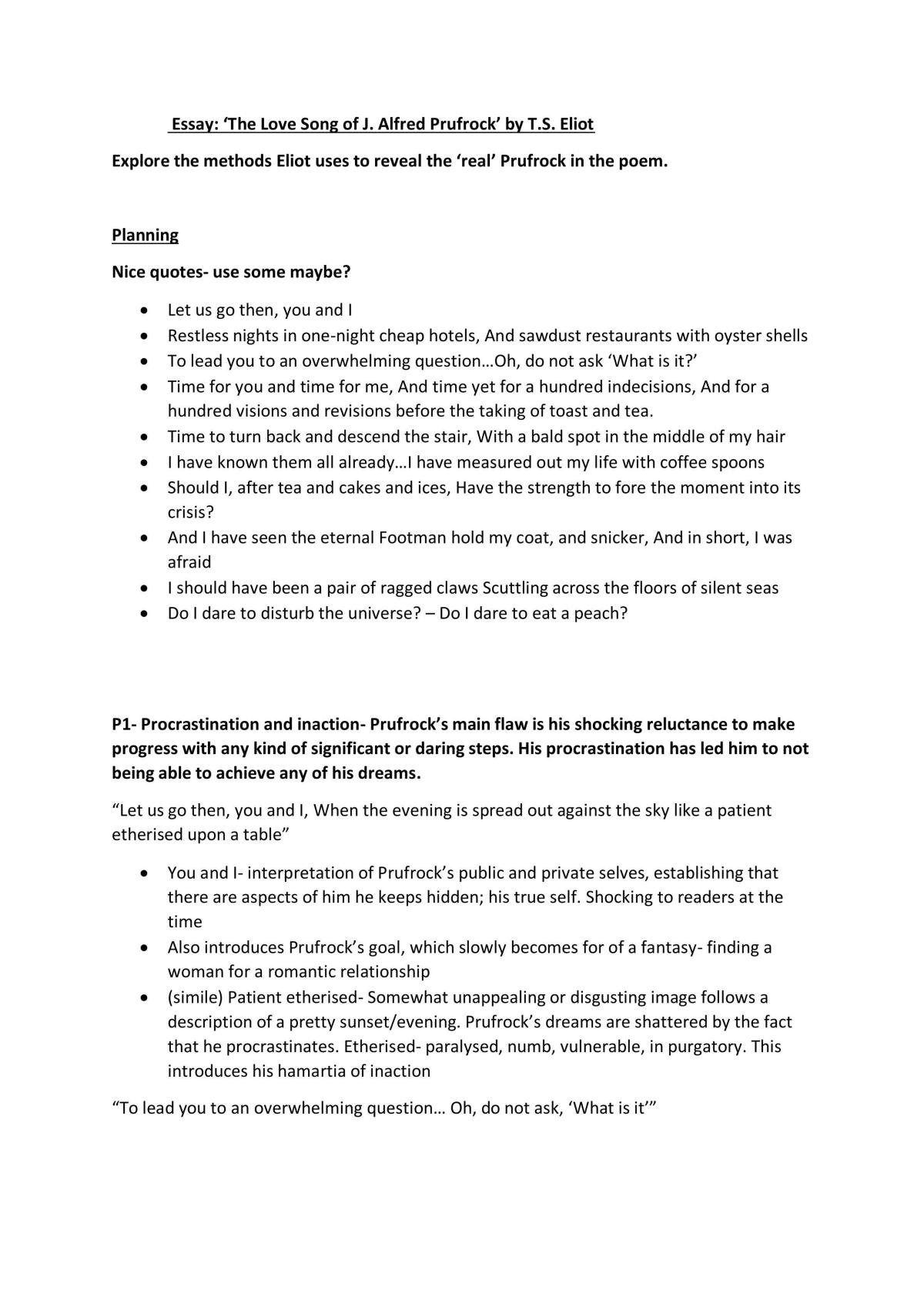 Written Text Essay Plan and Essay  - Page 1