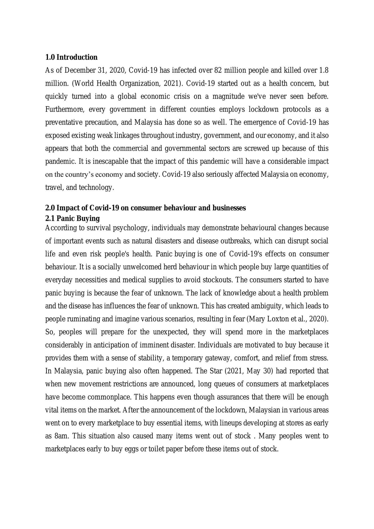 Impact of Covid-19 on consumer behaviour and businesses - Page 1