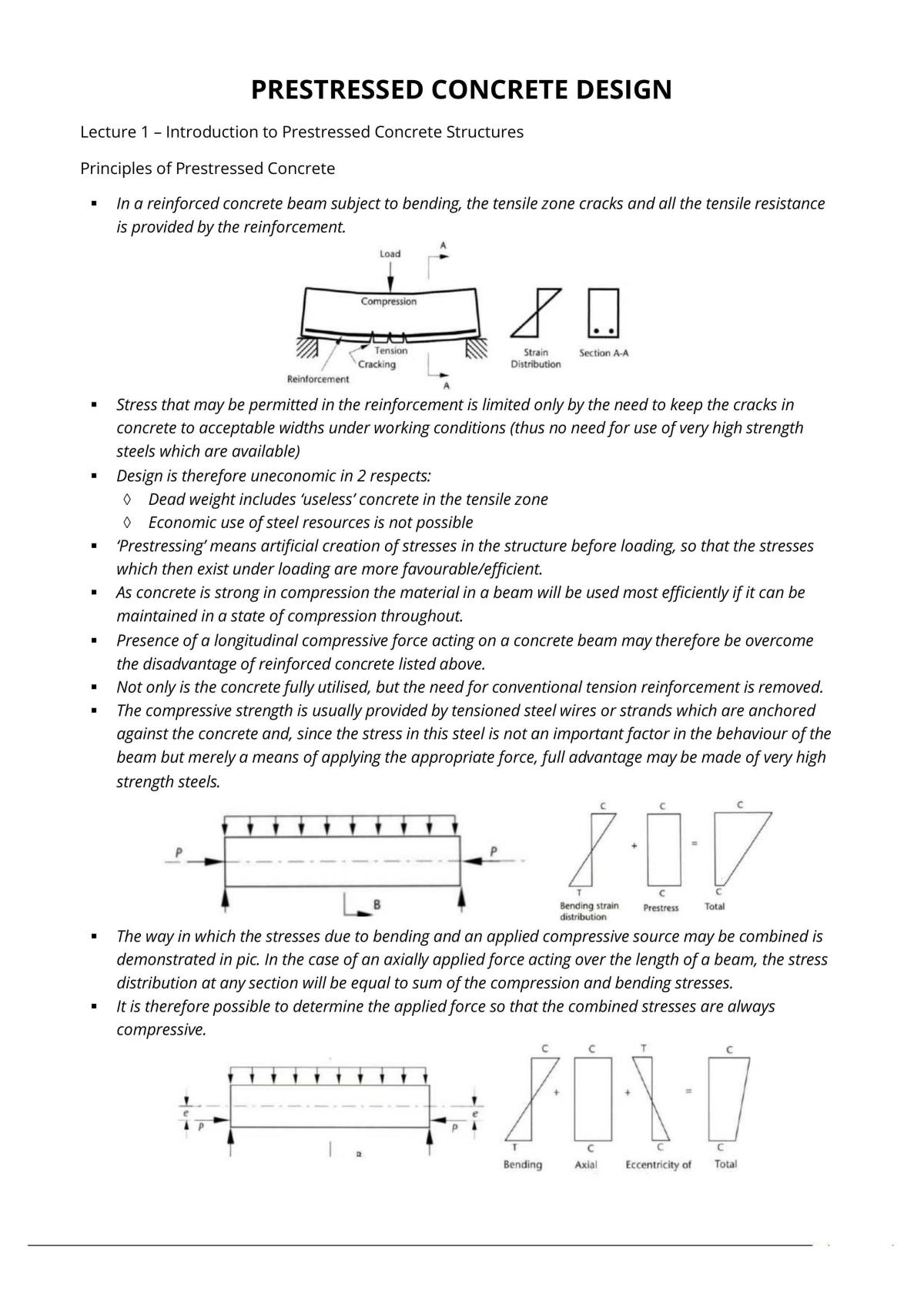 Prestressed Concrete Design Course Notes - Page 1