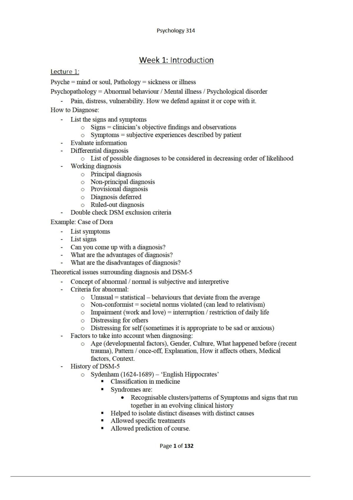 Psychology Course Summary - Page 1
