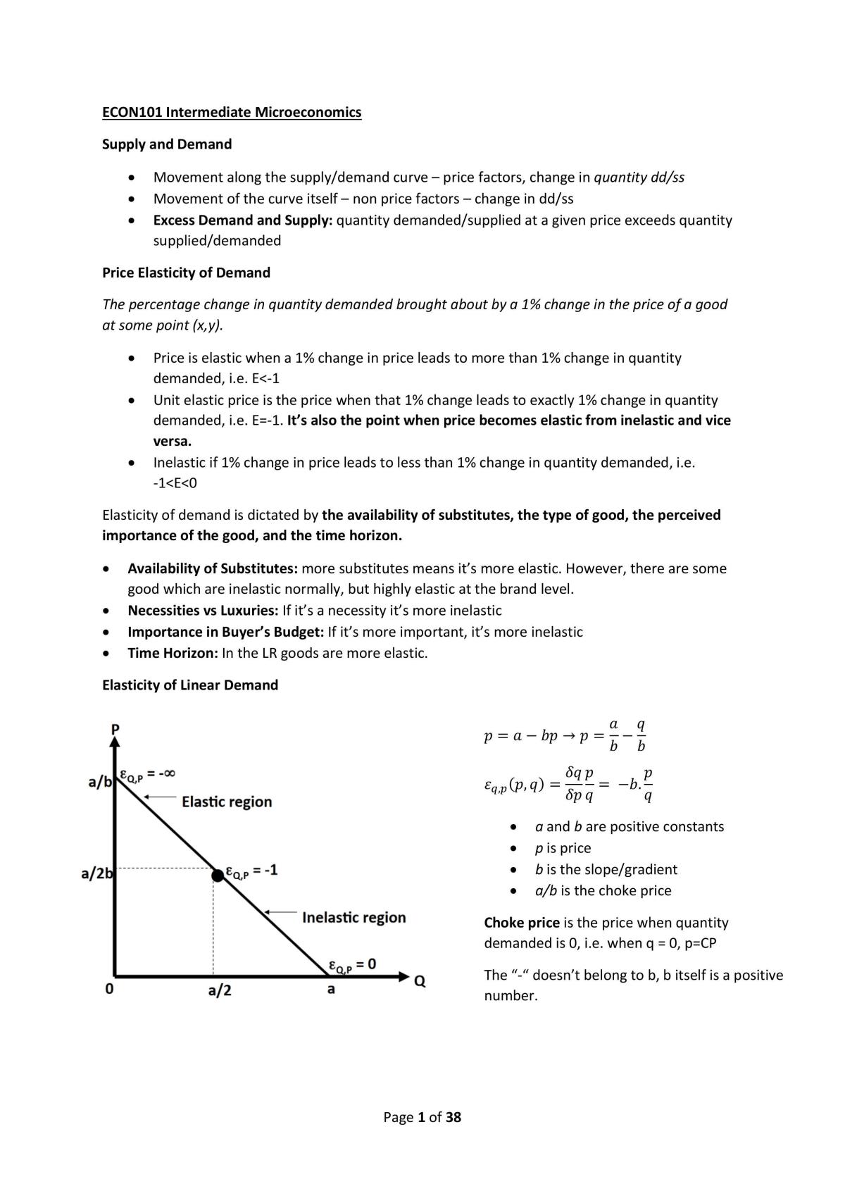 Notes for Finals and Midterms - Intermediate Micro - Page 1
