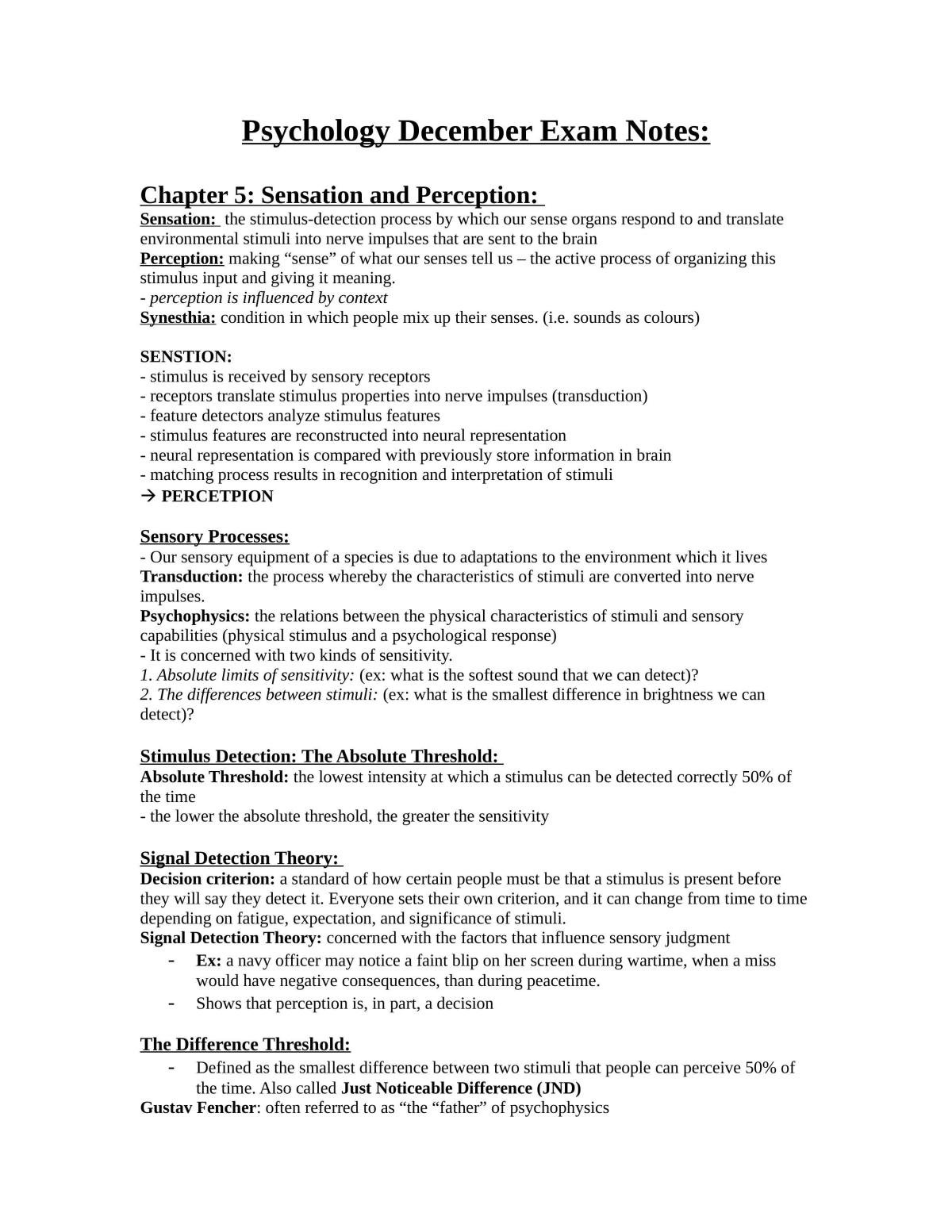 Complete Study Notes - BIOLOGY1001 - Page 1
