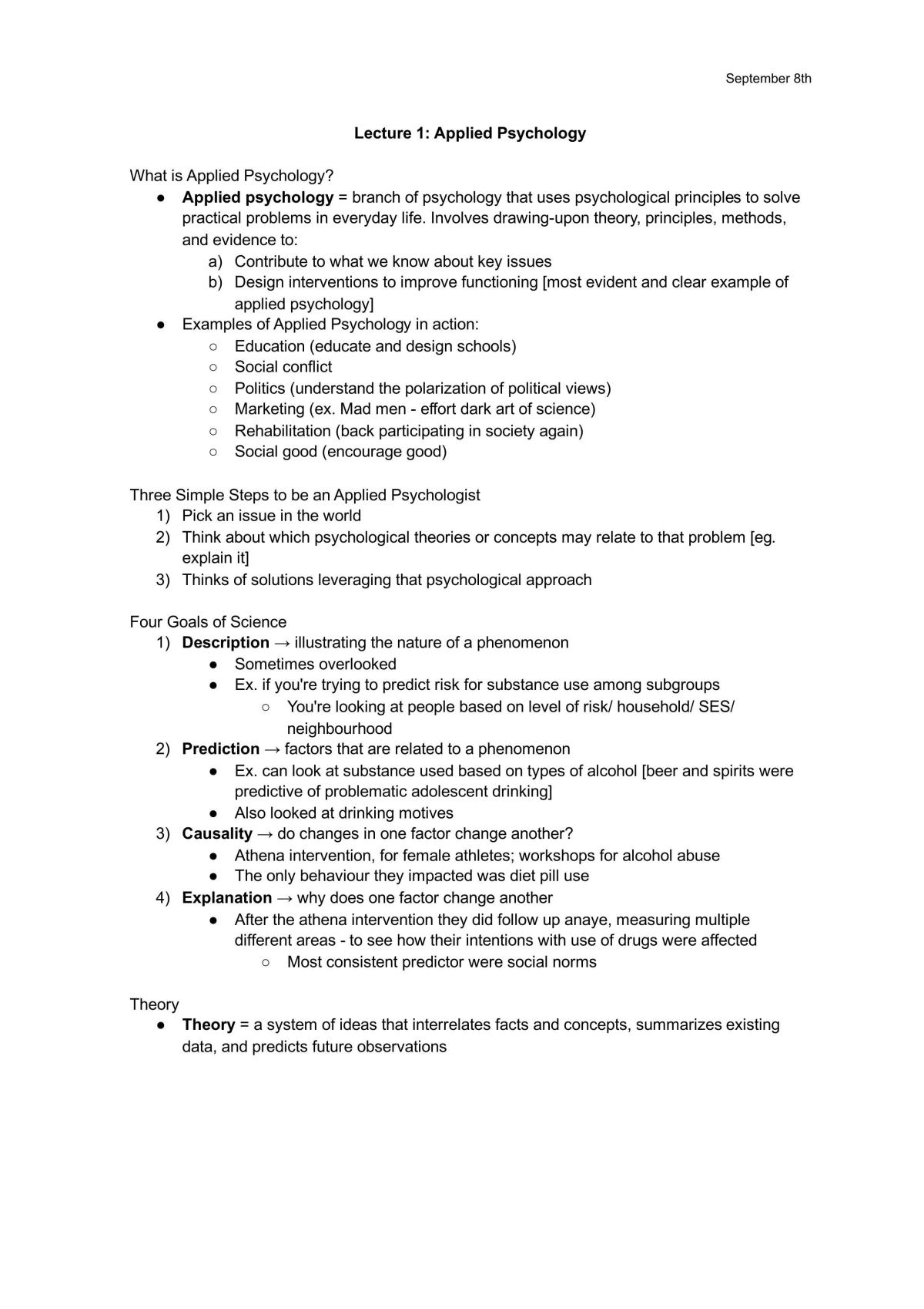 Midterm Review  for Applications of Psychology - Page 1