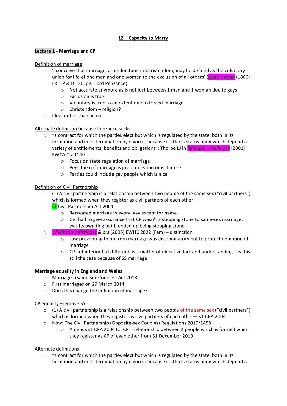 Family law notes - Page 1