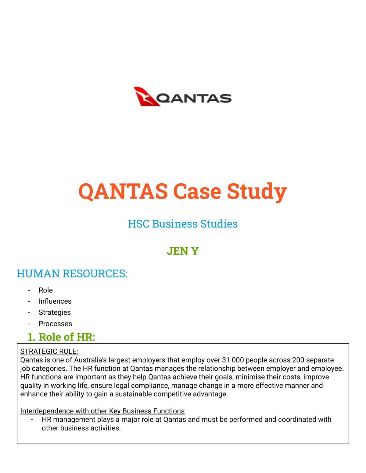 Qantas Notes - Page 1