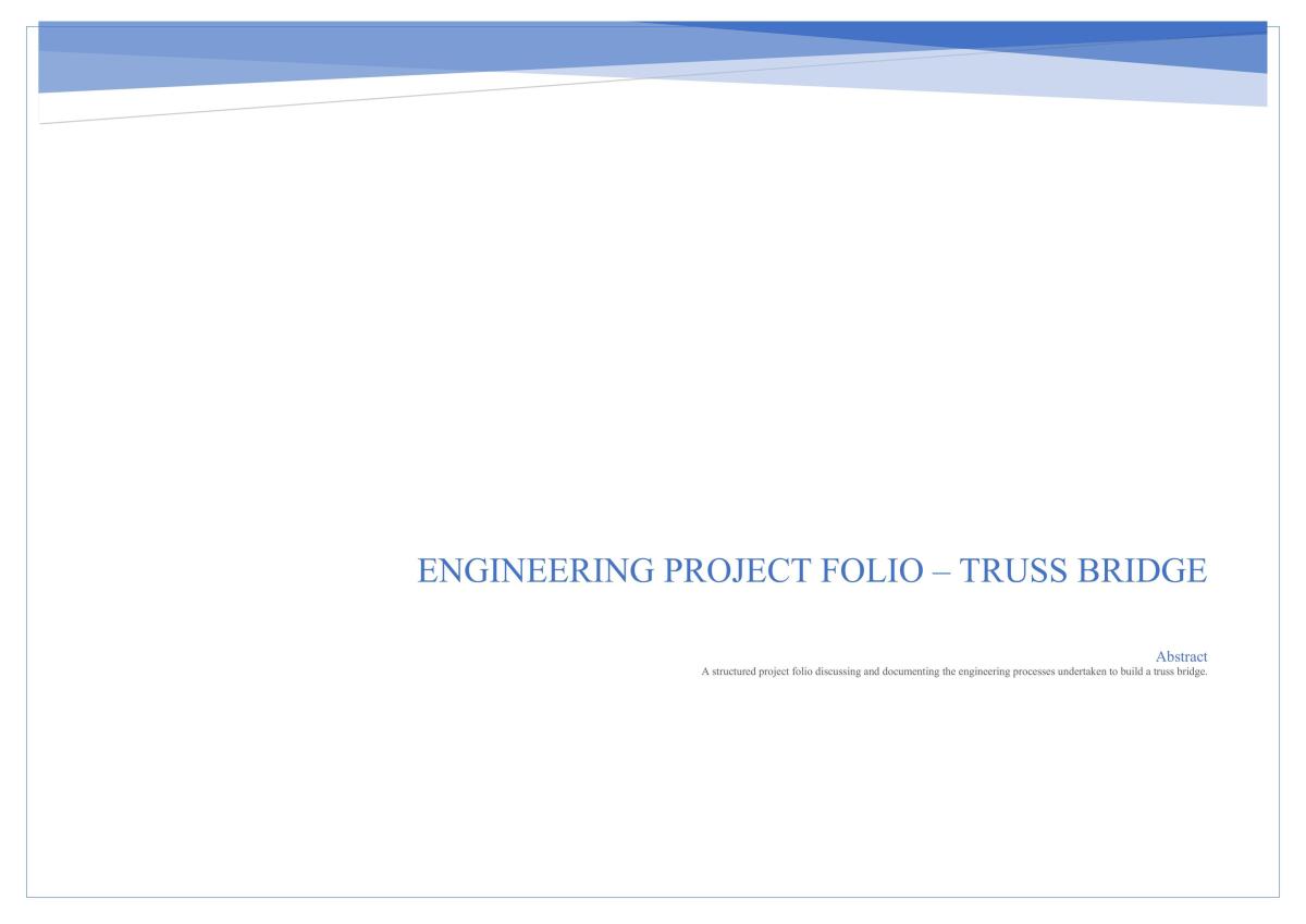 Engineering Bridge Design - Page 1
