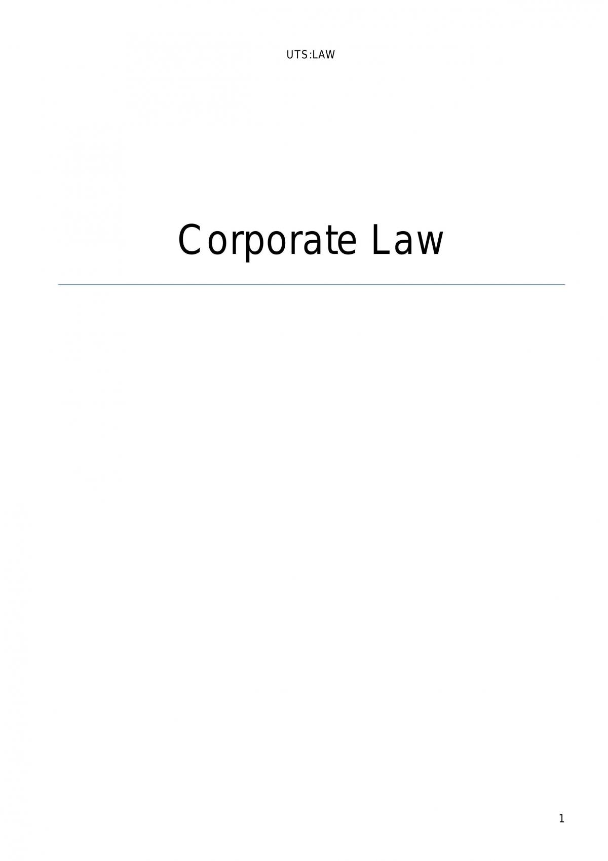 Corporate Law Complete Notes - Page 1