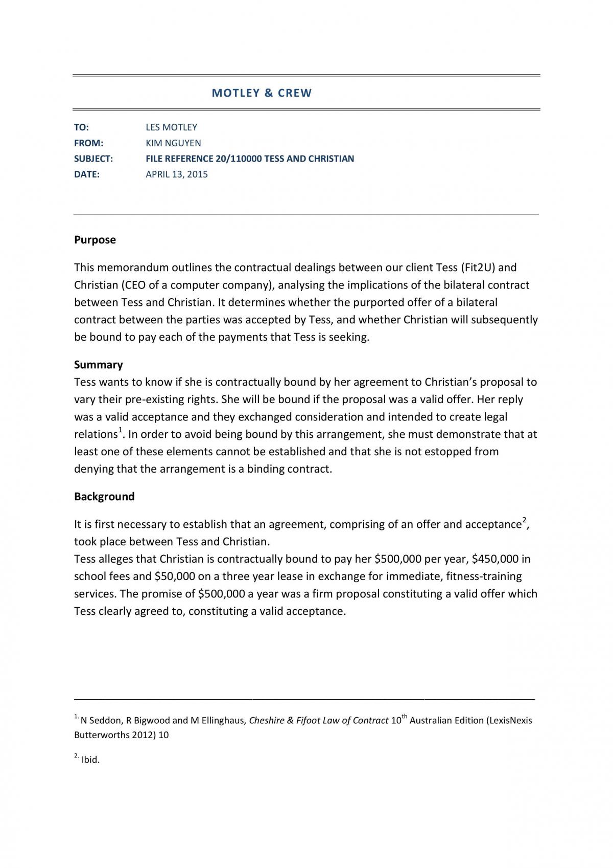 LAW2CTA Assignment 1  - Page 1