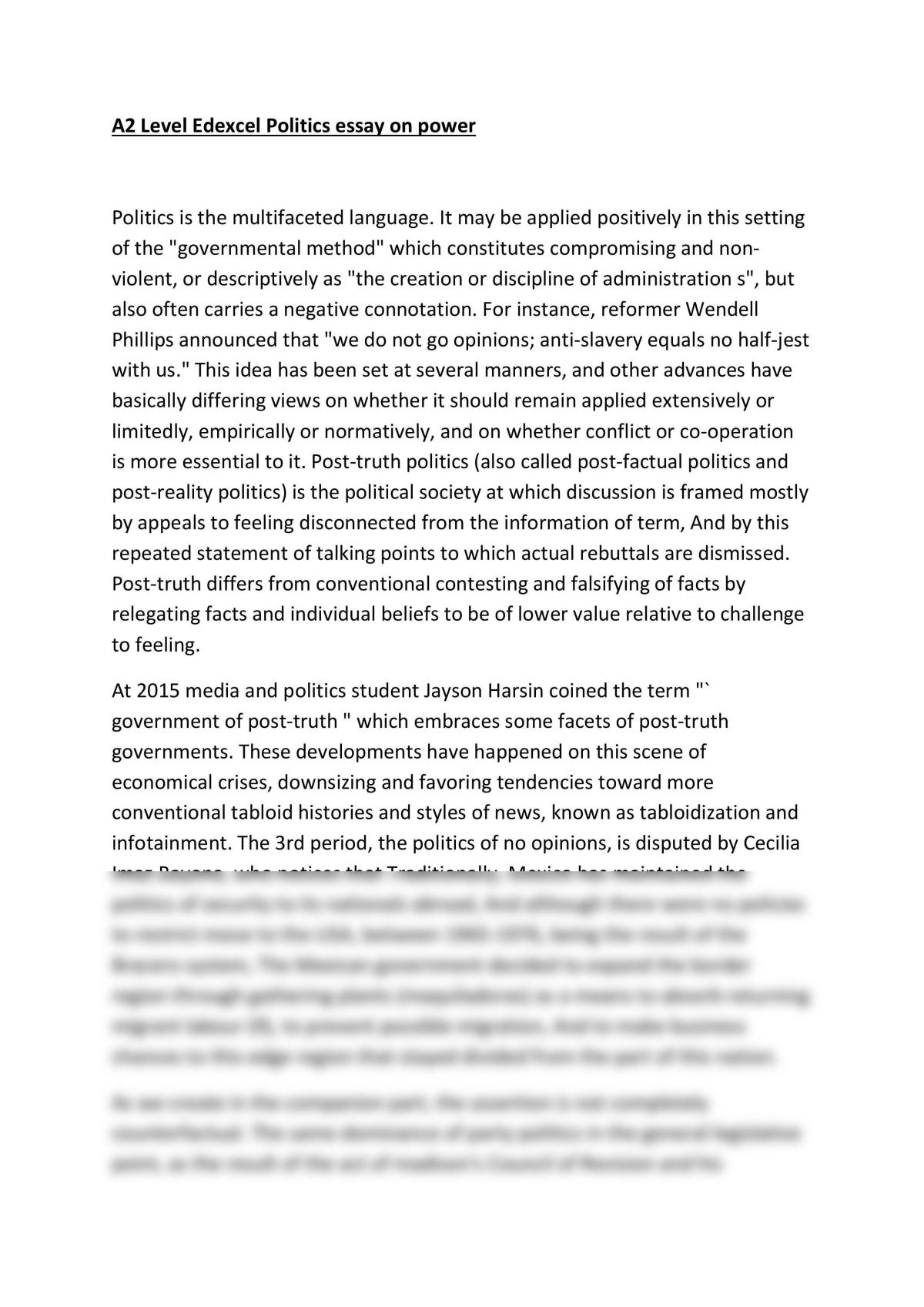 essay on politics pdf