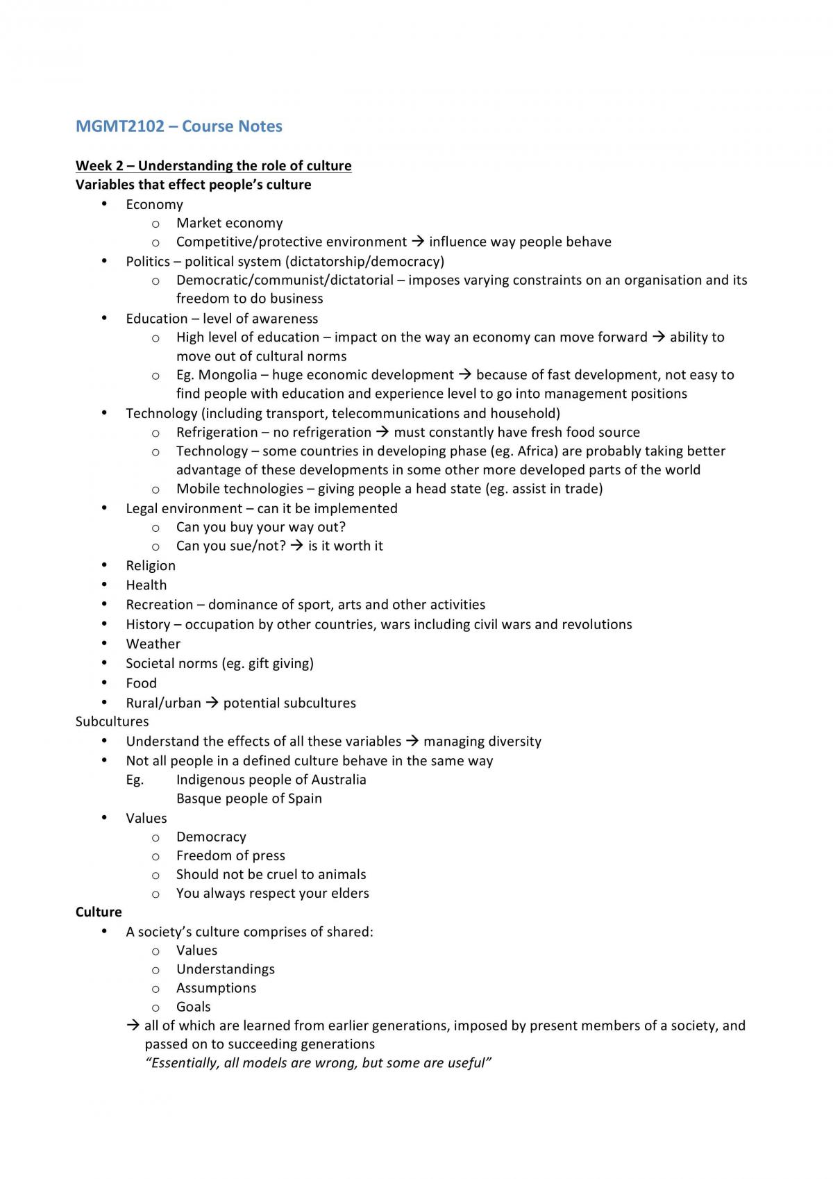 MGMT2102 Full Course Notes - Page 1
