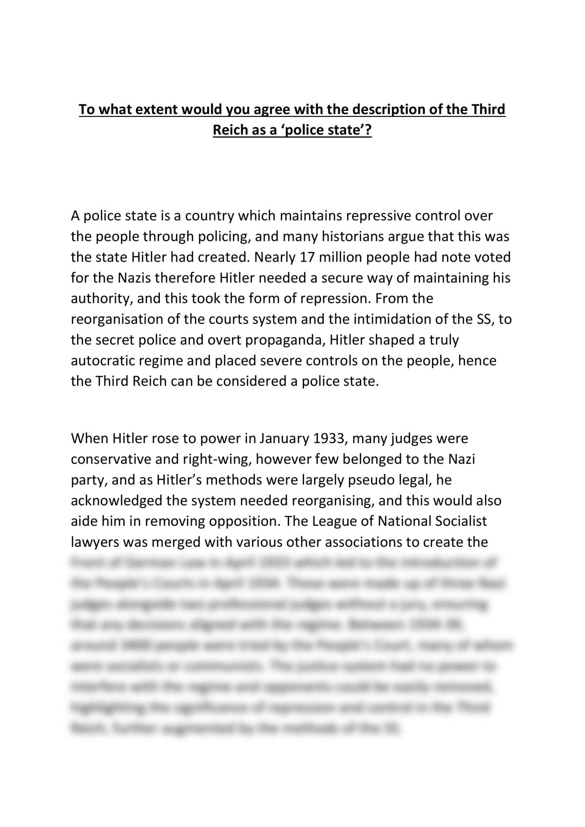Third Reich as a Police State - Page 1