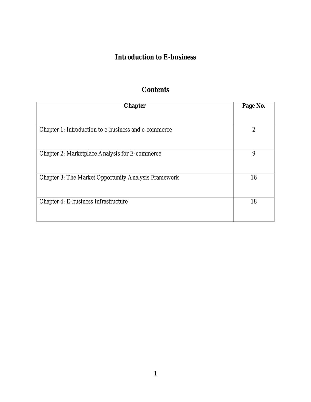 Introduction to E-business - Page 1